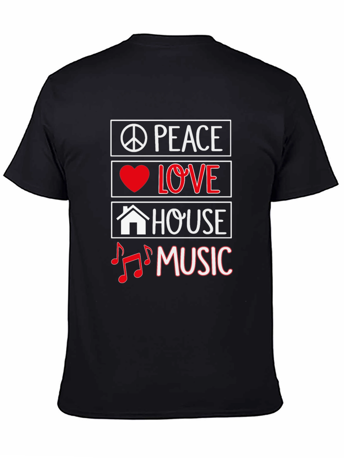 Peace Love House Music Graphic Tee