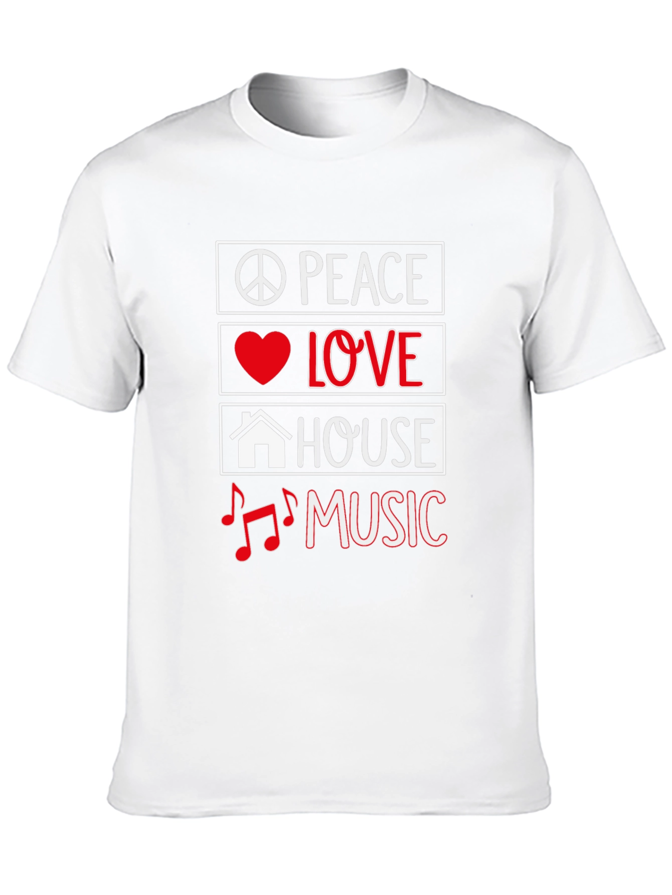 Peace Love House Music Graphic Tee