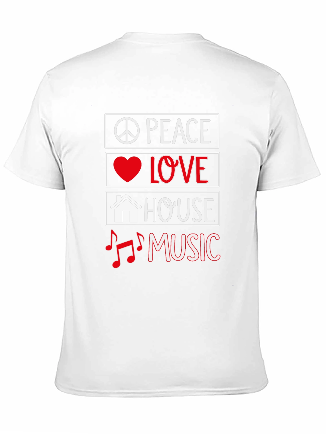 Peace Love House Music Graphic Tee