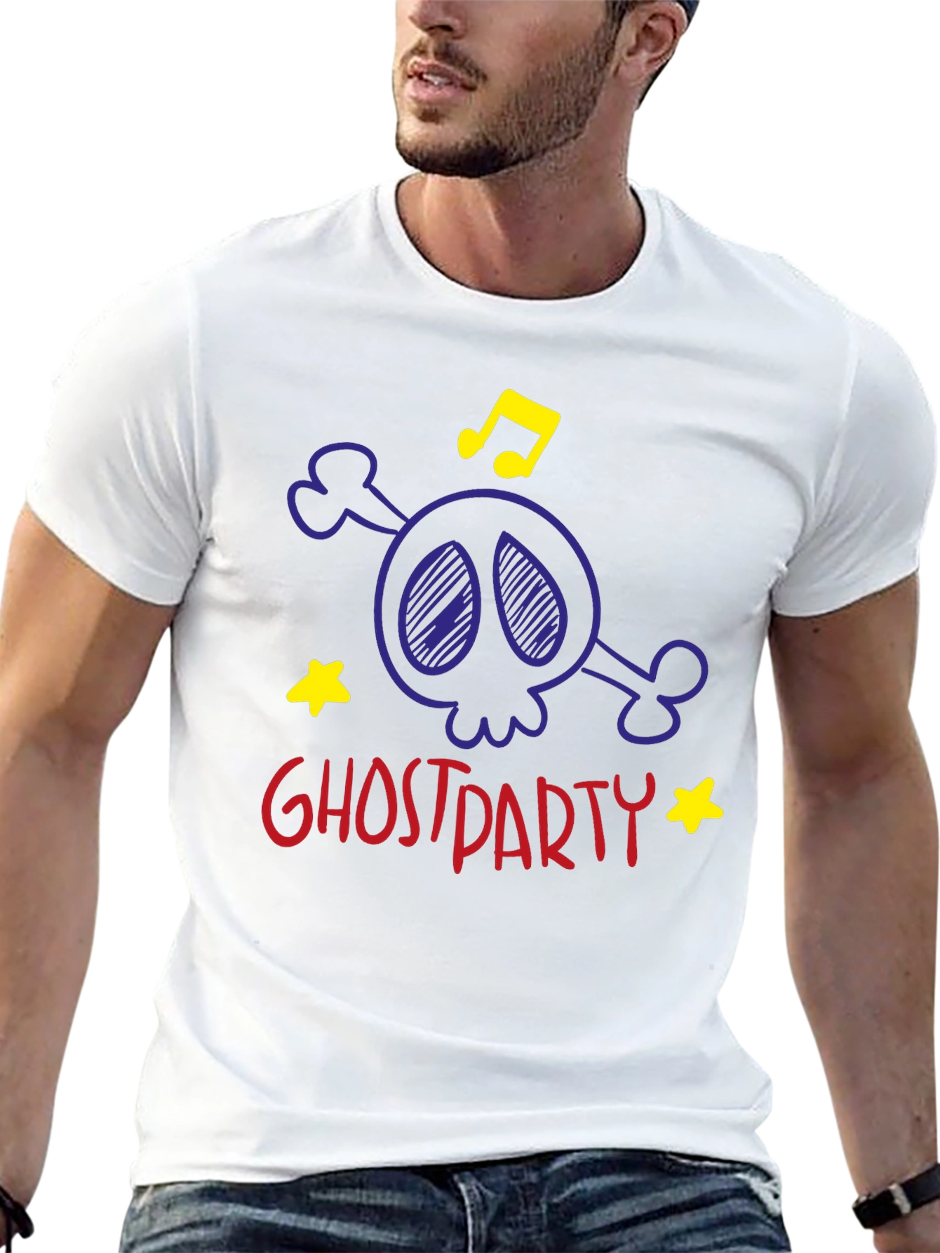 Ghost Party T-Shirt: Skull & Crossbones