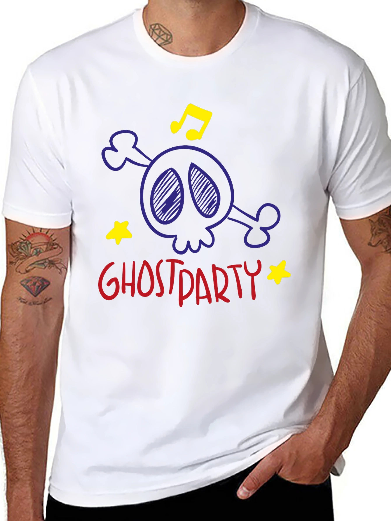 Ghost Party T-Shirt: Skull & Crossbones