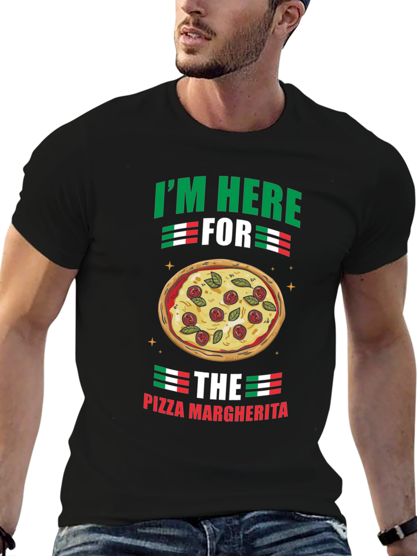 Pizza Margherita Graphic T-Shirt - Italian Food Lover Tee