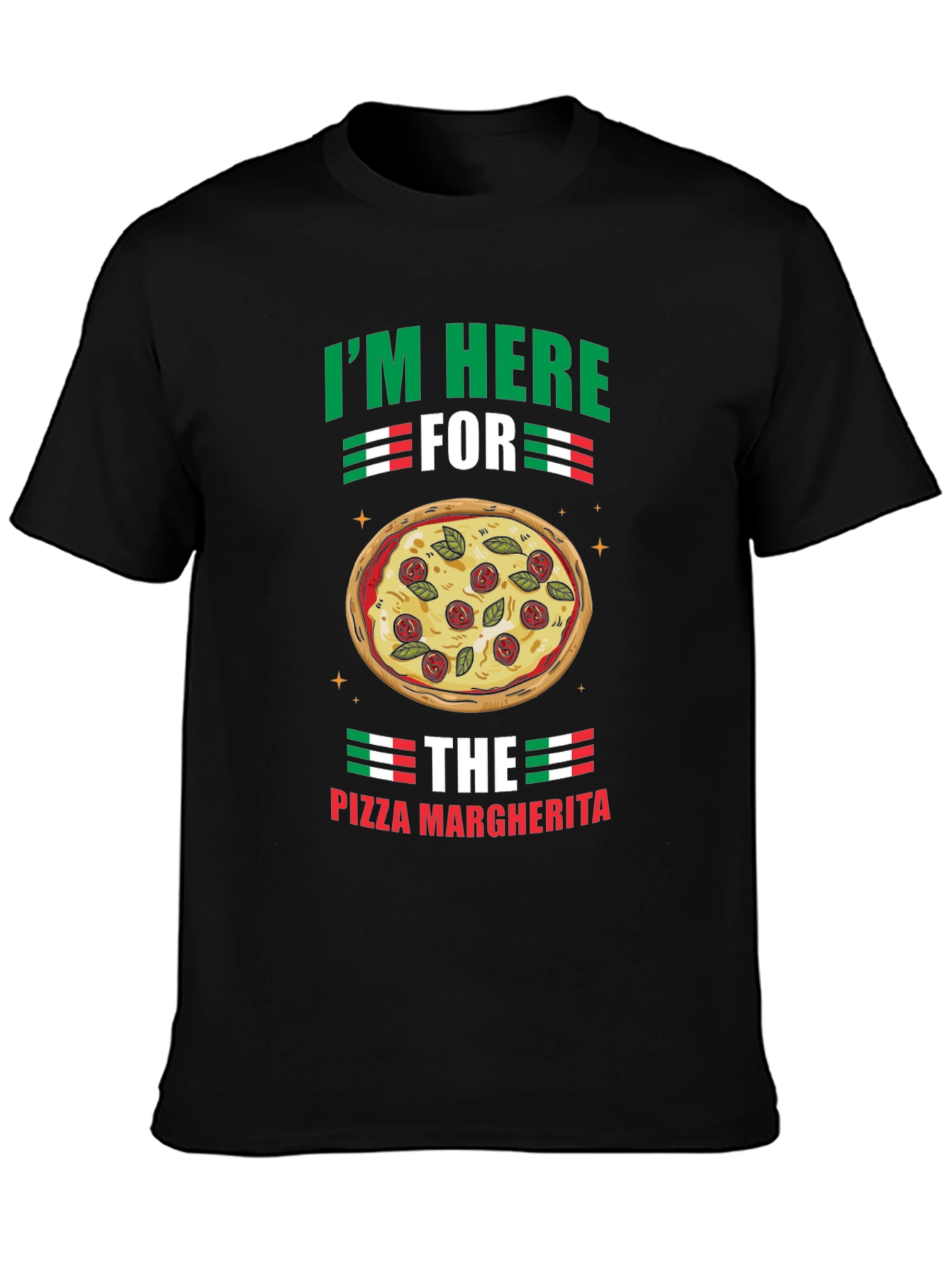 Pizza Margherita Graphic T-Shirt - Italian Food Lover Tee