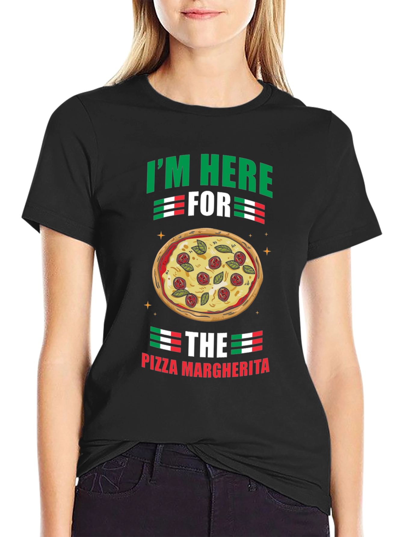 Pizza Margherita Graphic T-Shirt - Italian Food Lover Tee