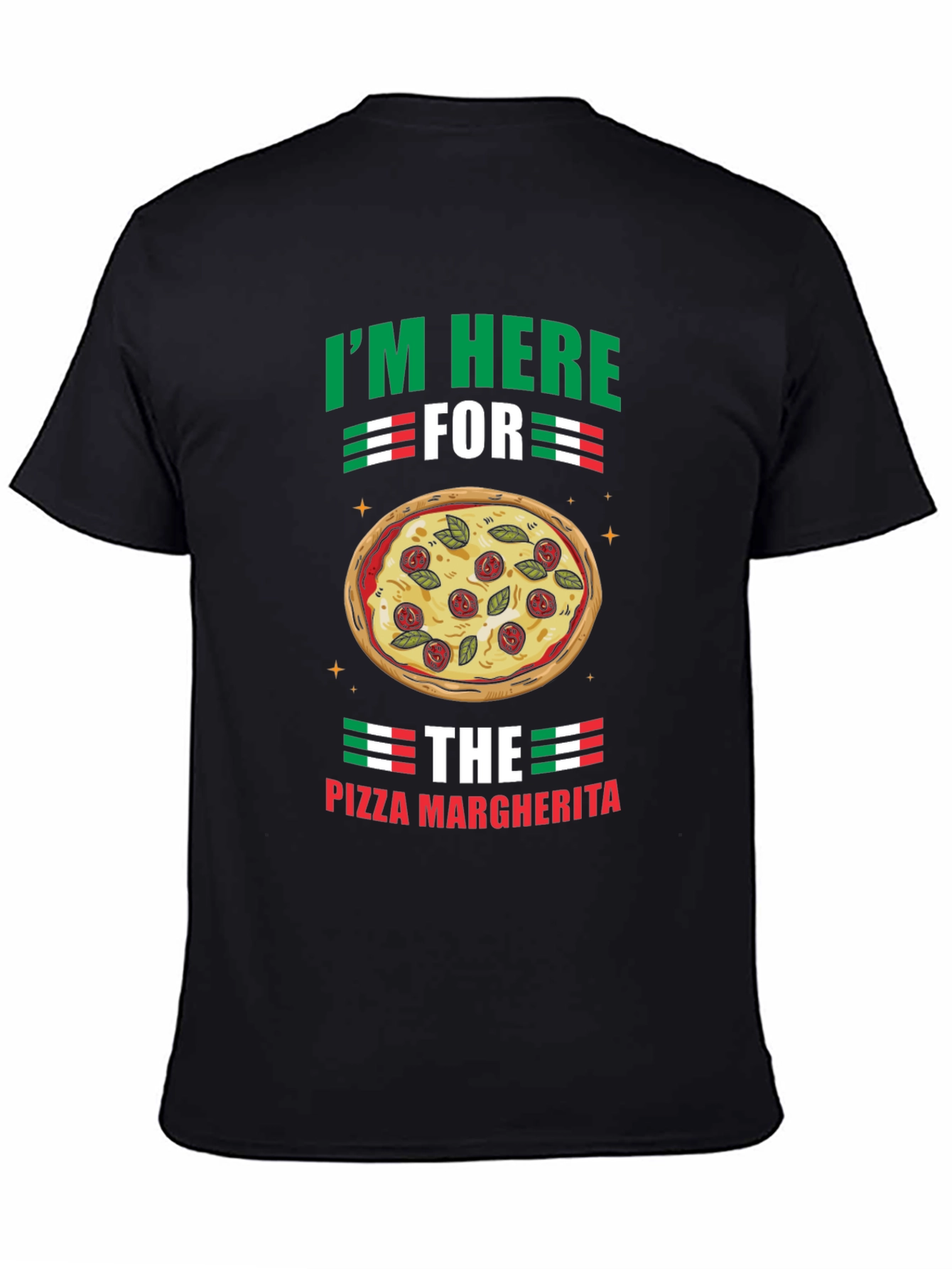 Pizza Margherita Graphic T-Shirt - Italian Food Lover Tee