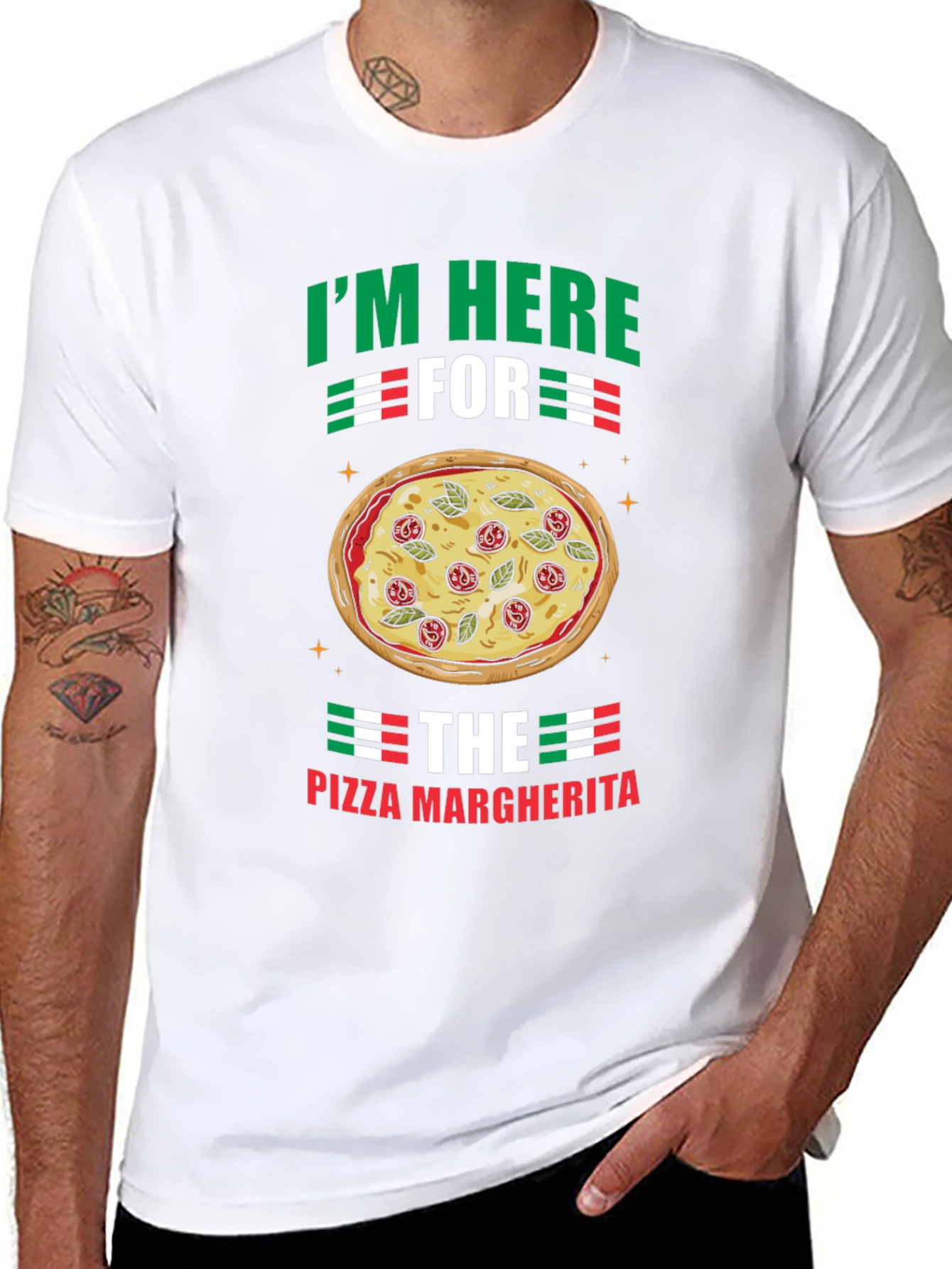 Pizza Margherita Graphic T-Shirt - Italian Food Lover Tee