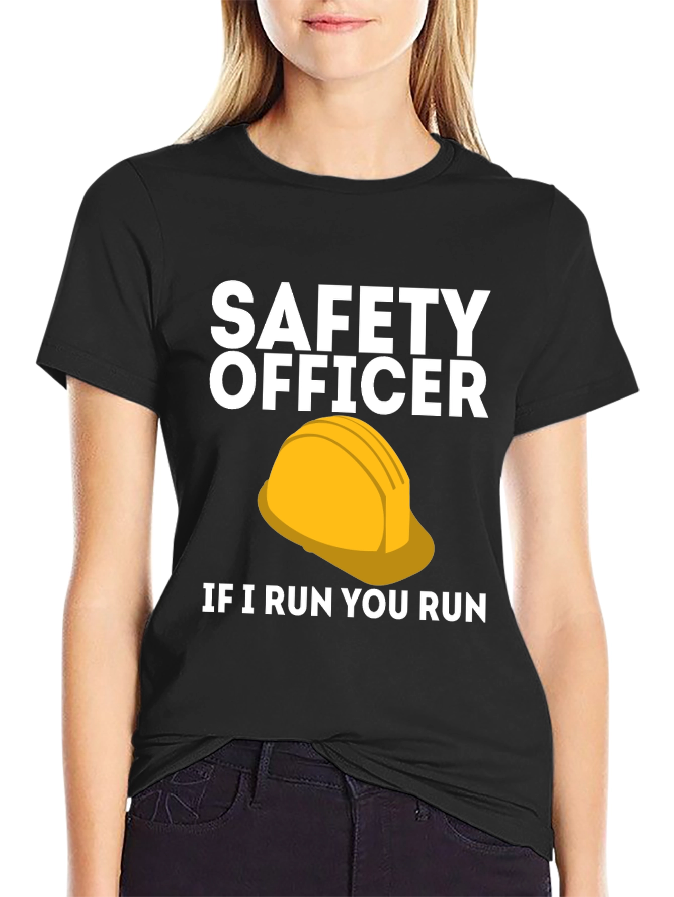 Safety Officer If I Run You Run Graphic T-Shirt