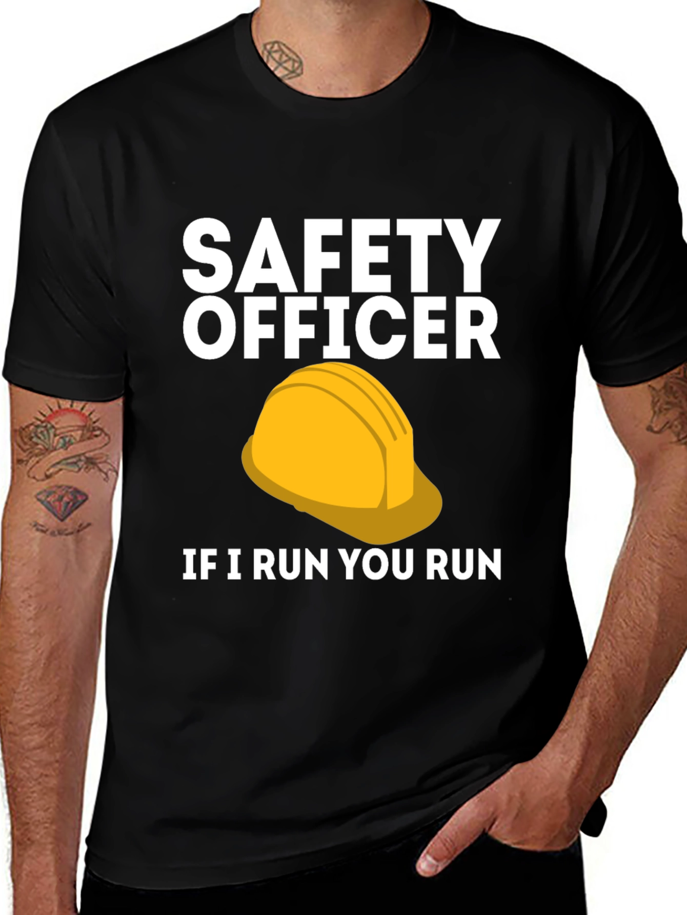 Safety Officer If I Run You Run Graphic T-Shirt