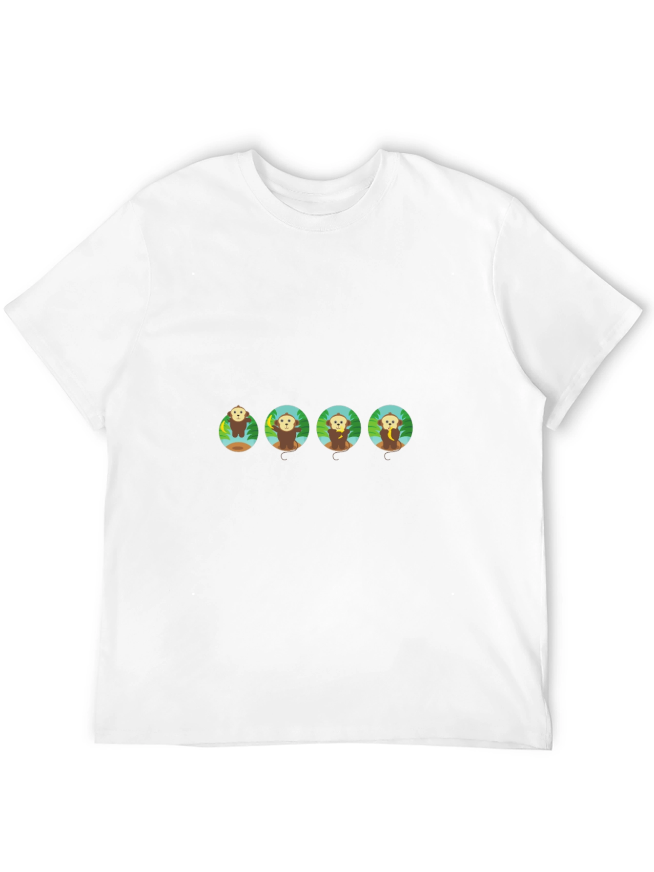 Monkey Business Graphic Tee - Black Cotton T-Shirt
