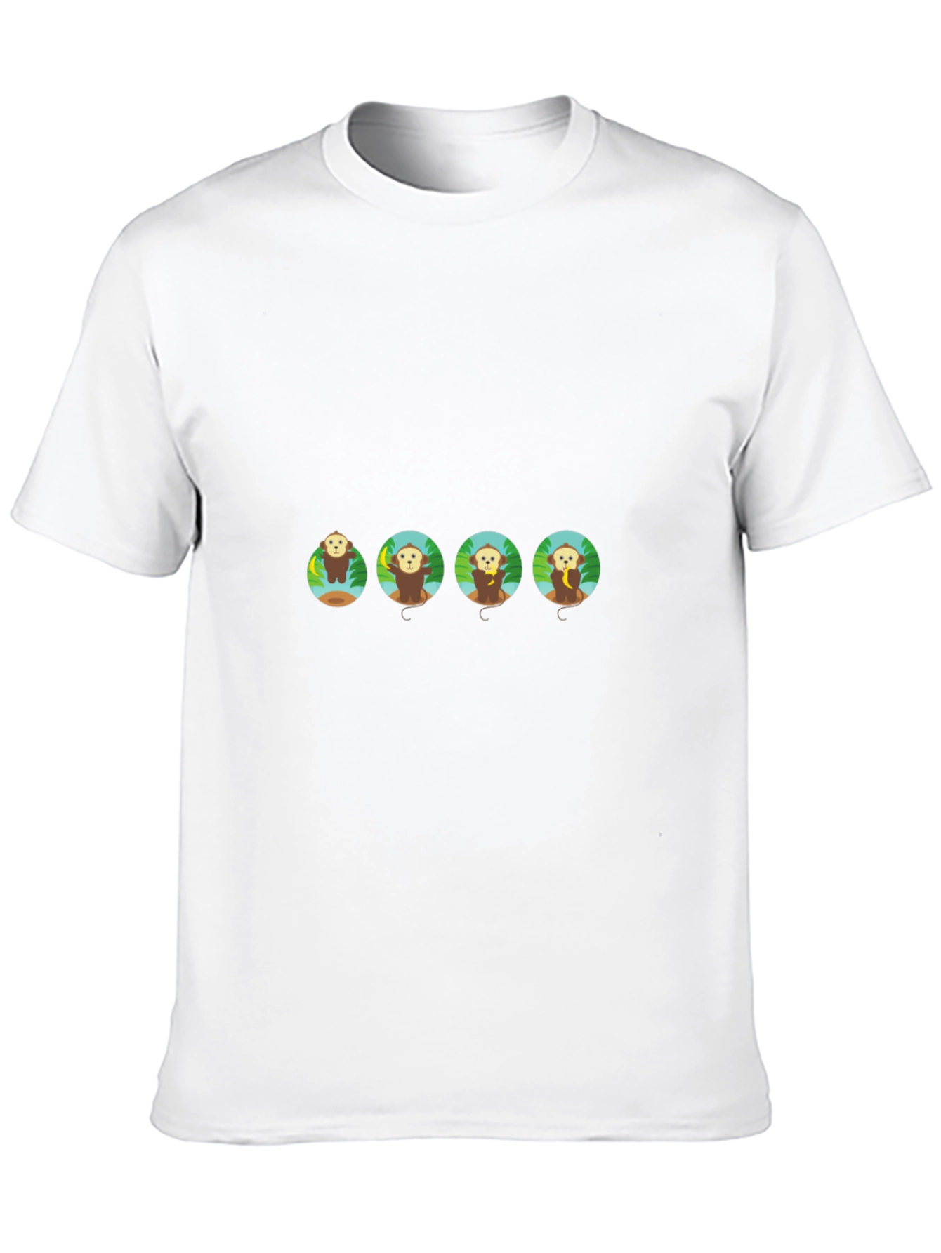 Monkey Business Graphic Tee - Black Cotton T-Shirt