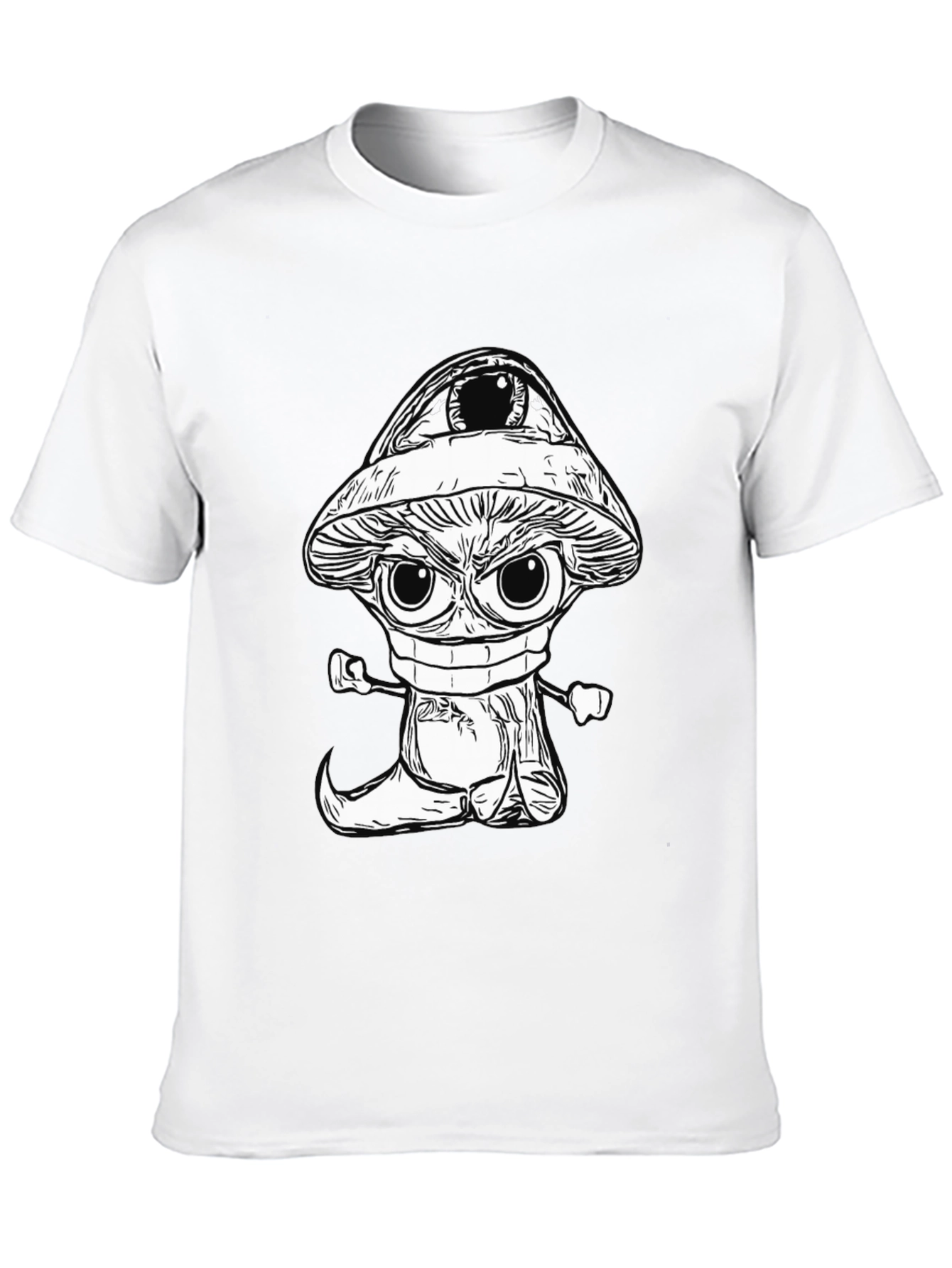 Eye-Catching Cartoon Mushroom Graphic Tee