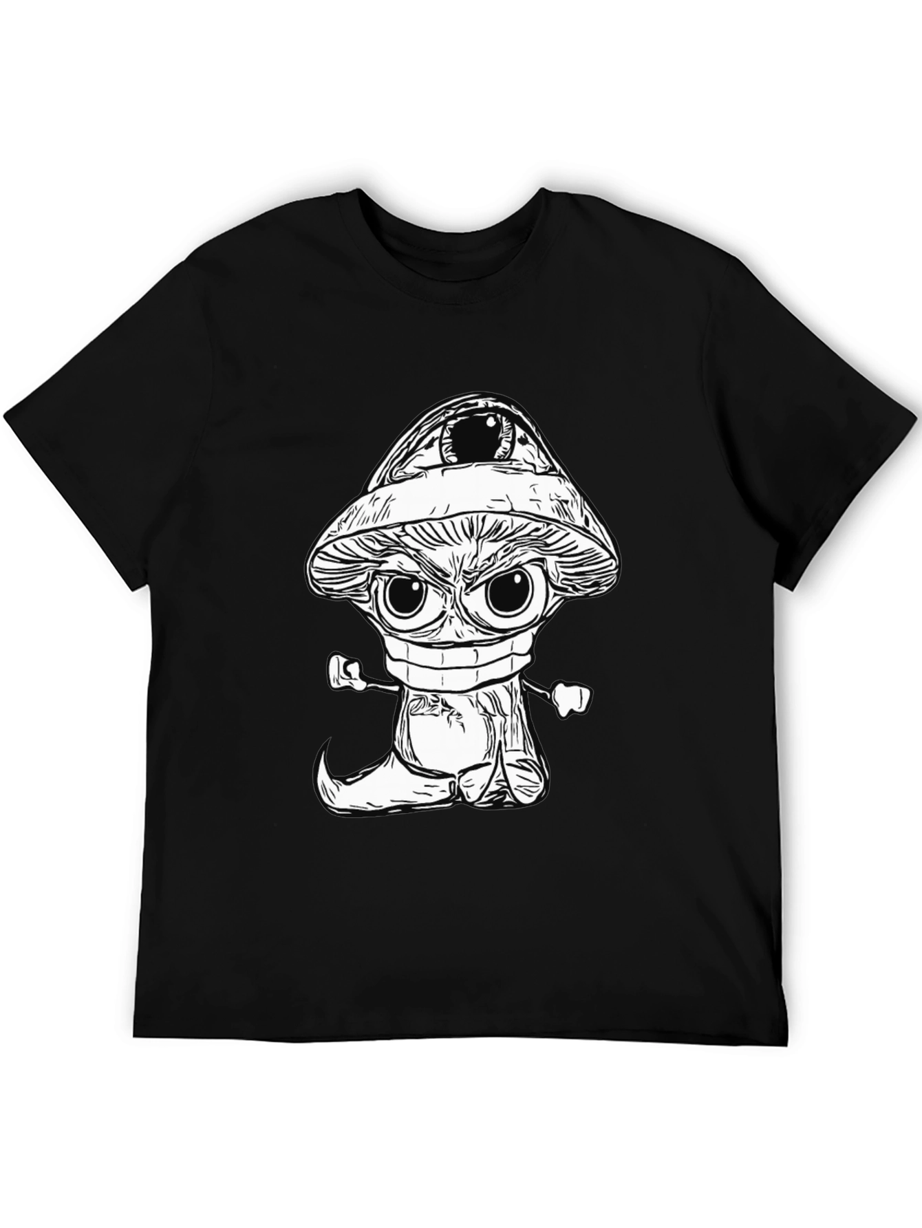 Eye-Catching Cartoon Mushroom Graphic Tee