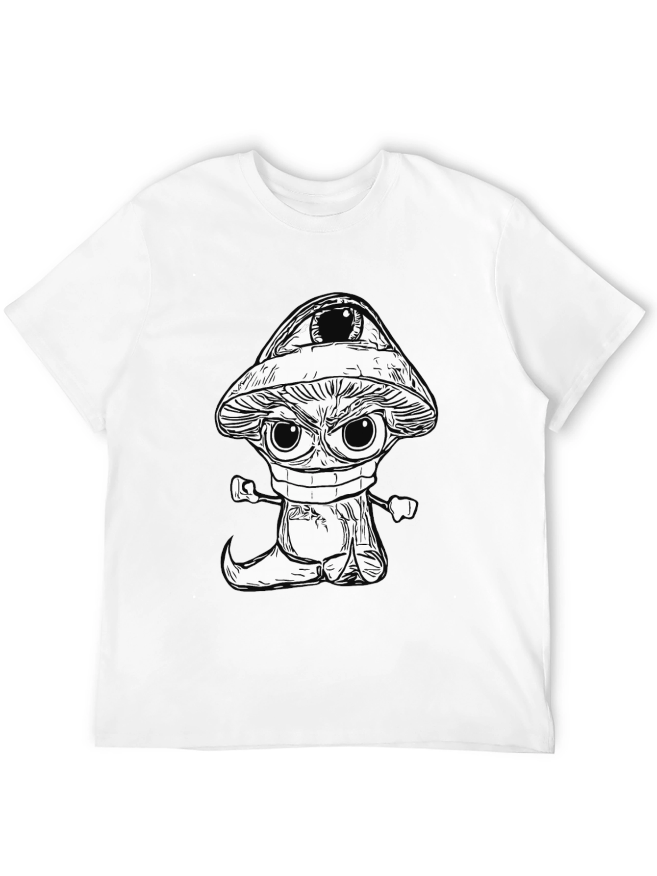 Eye-Catching Cartoon Mushroom Graphic Tee