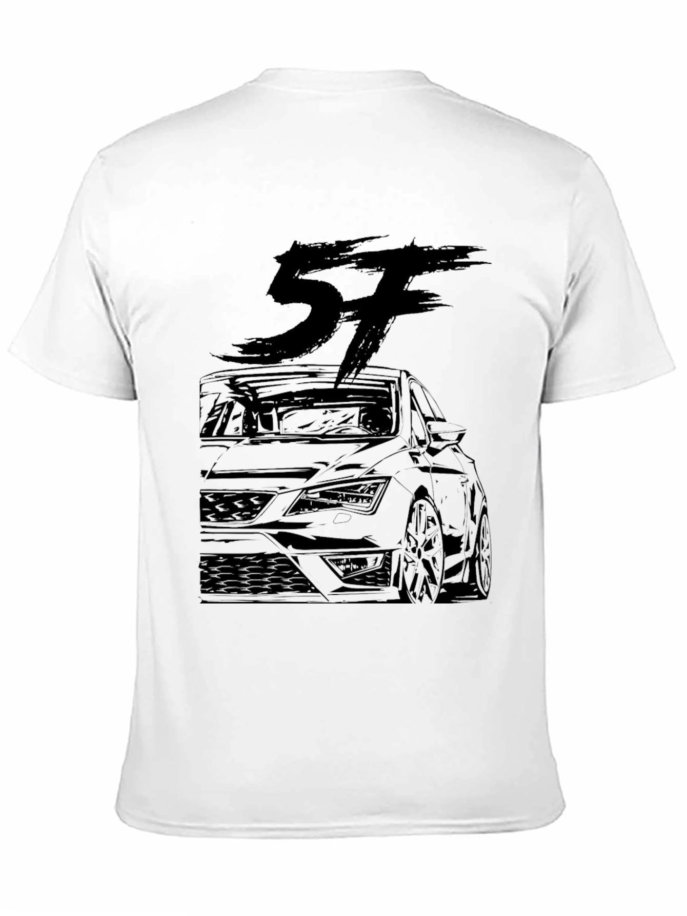 Black Car Graphic T-Shirt - Stylish Automotive Design