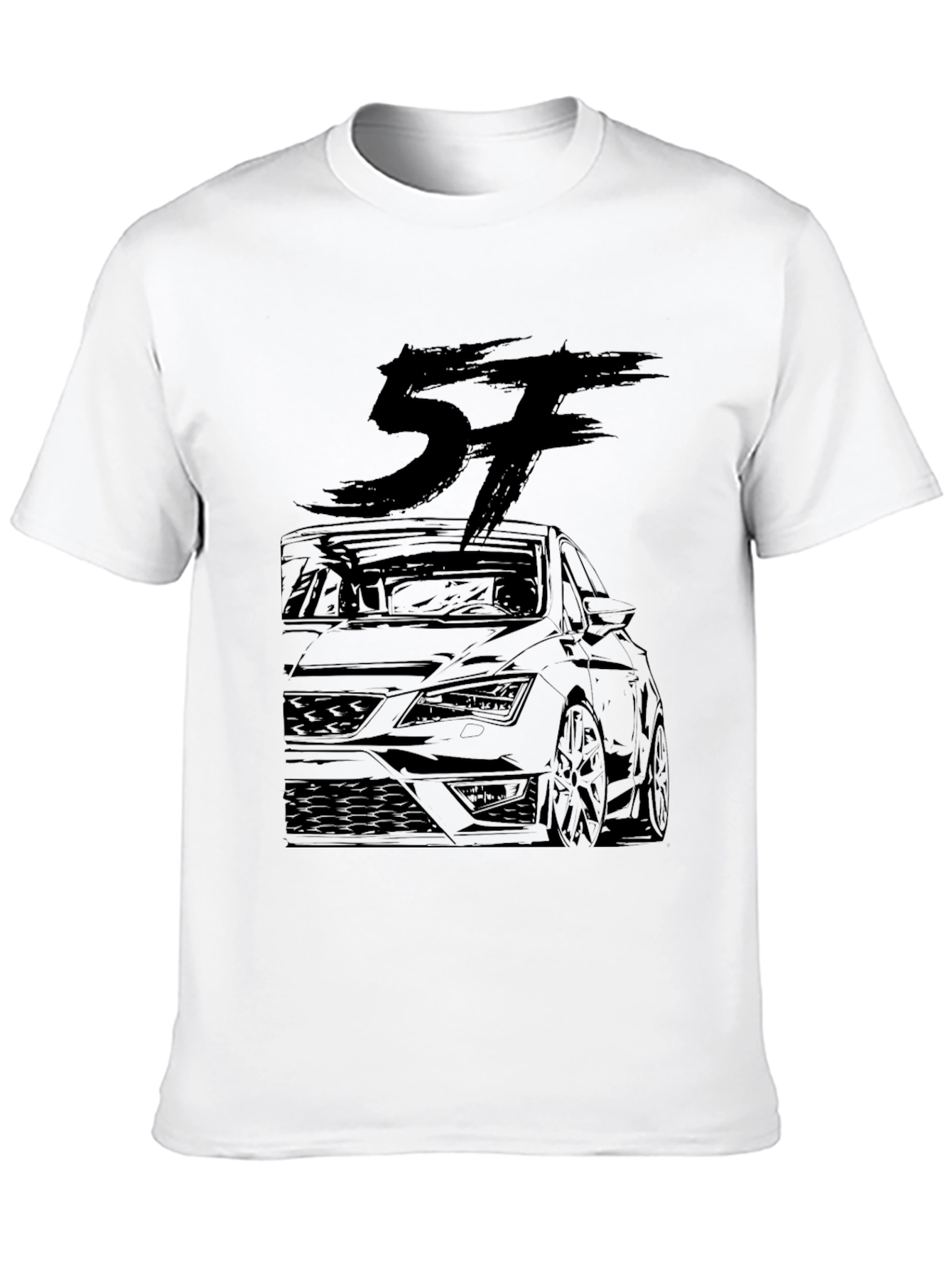 Black Car Graphic T-Shirt - Stylish Automotive Design