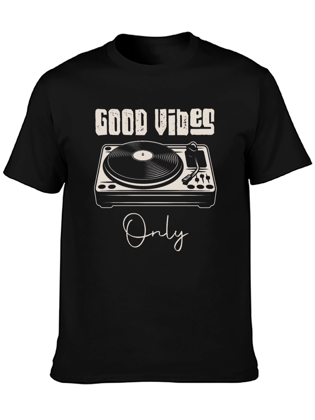 Good Vibes Only DJ Turntable Graphic Tee