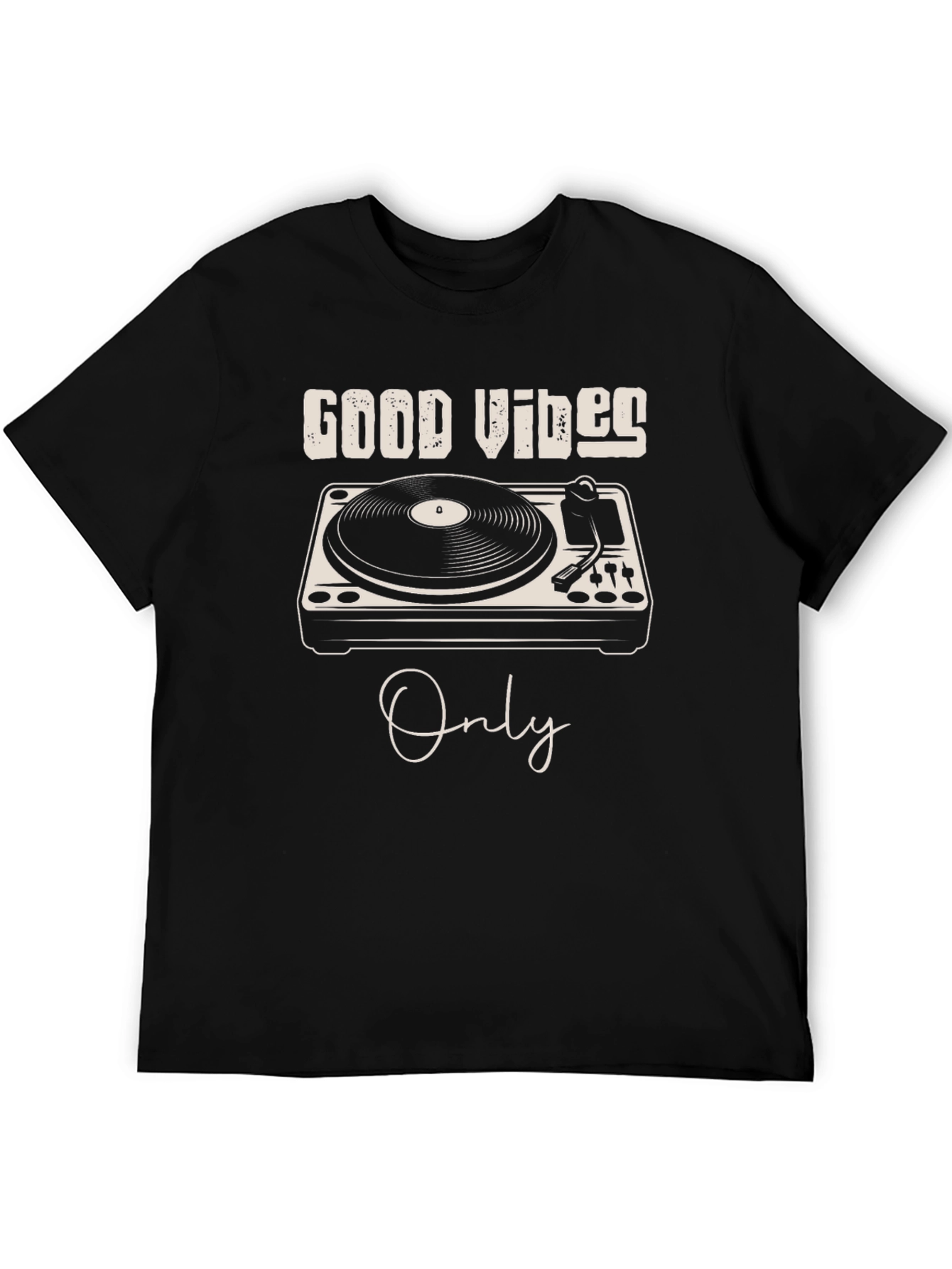 Good Vibes Only DJ Turntable Graphic Tee