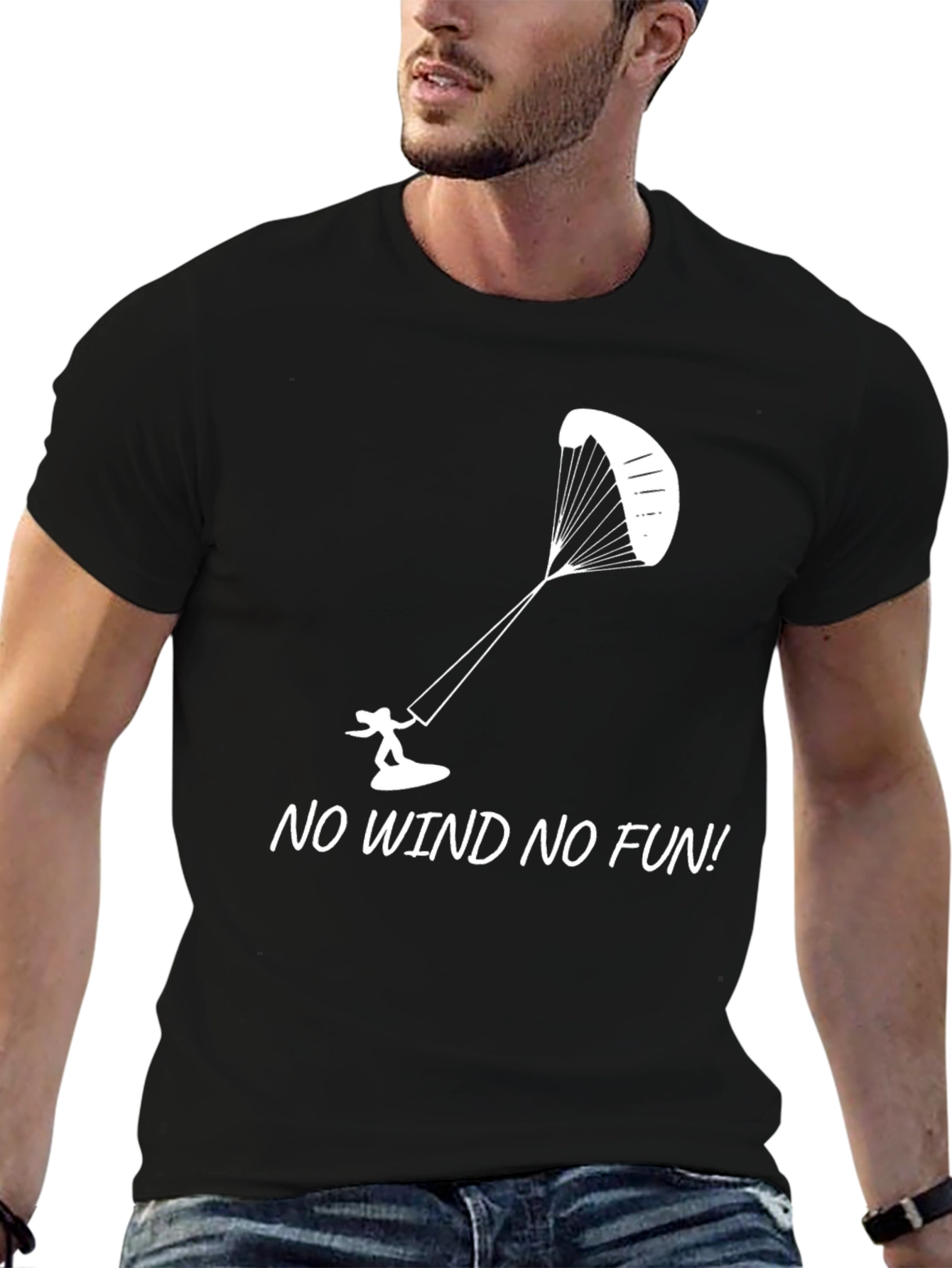 Kitesurfing T-Shirt - No Wind No Fun