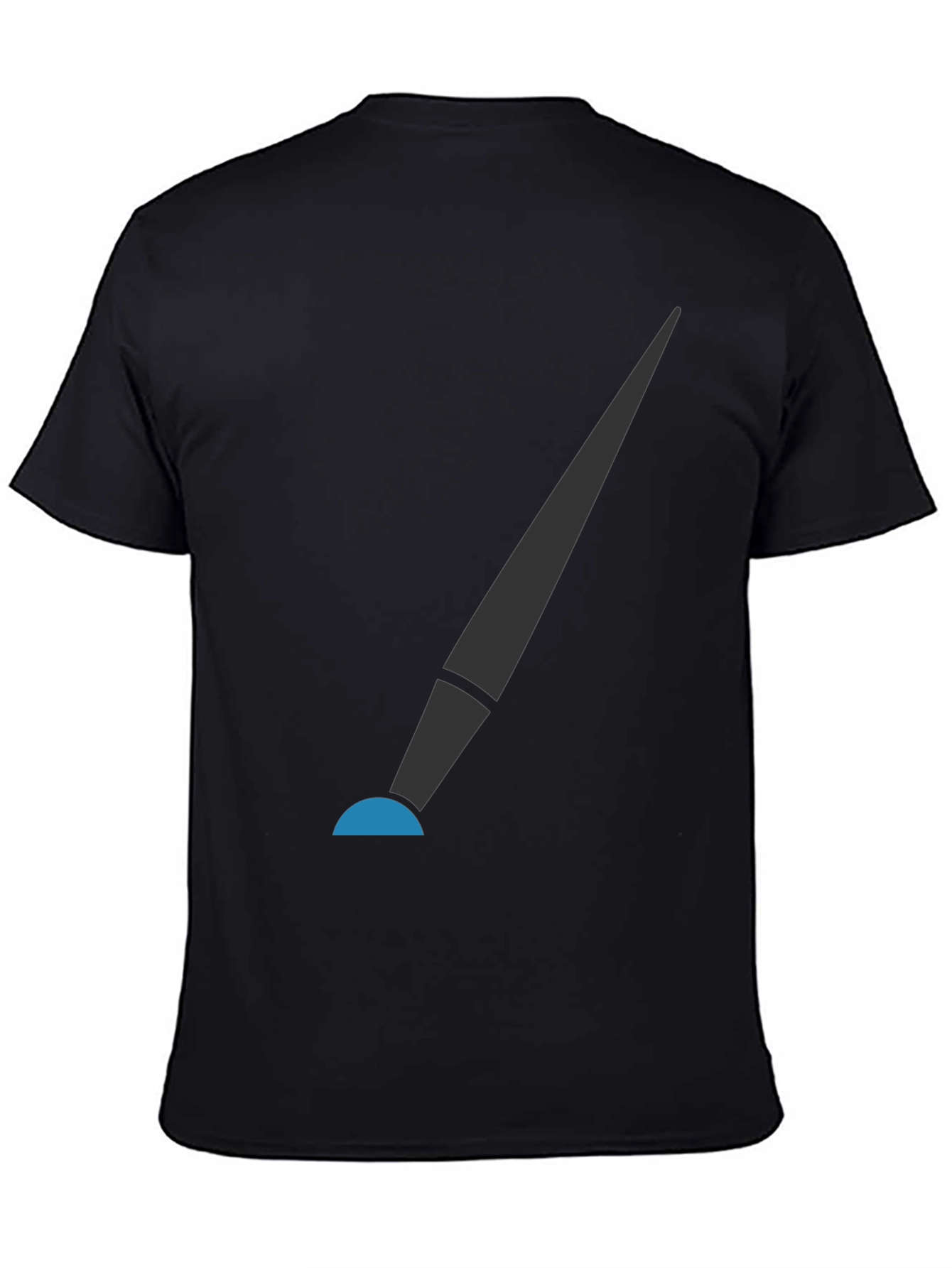 Modern Spotlight Graphic Tee - Sleek Black Cotton Shirt