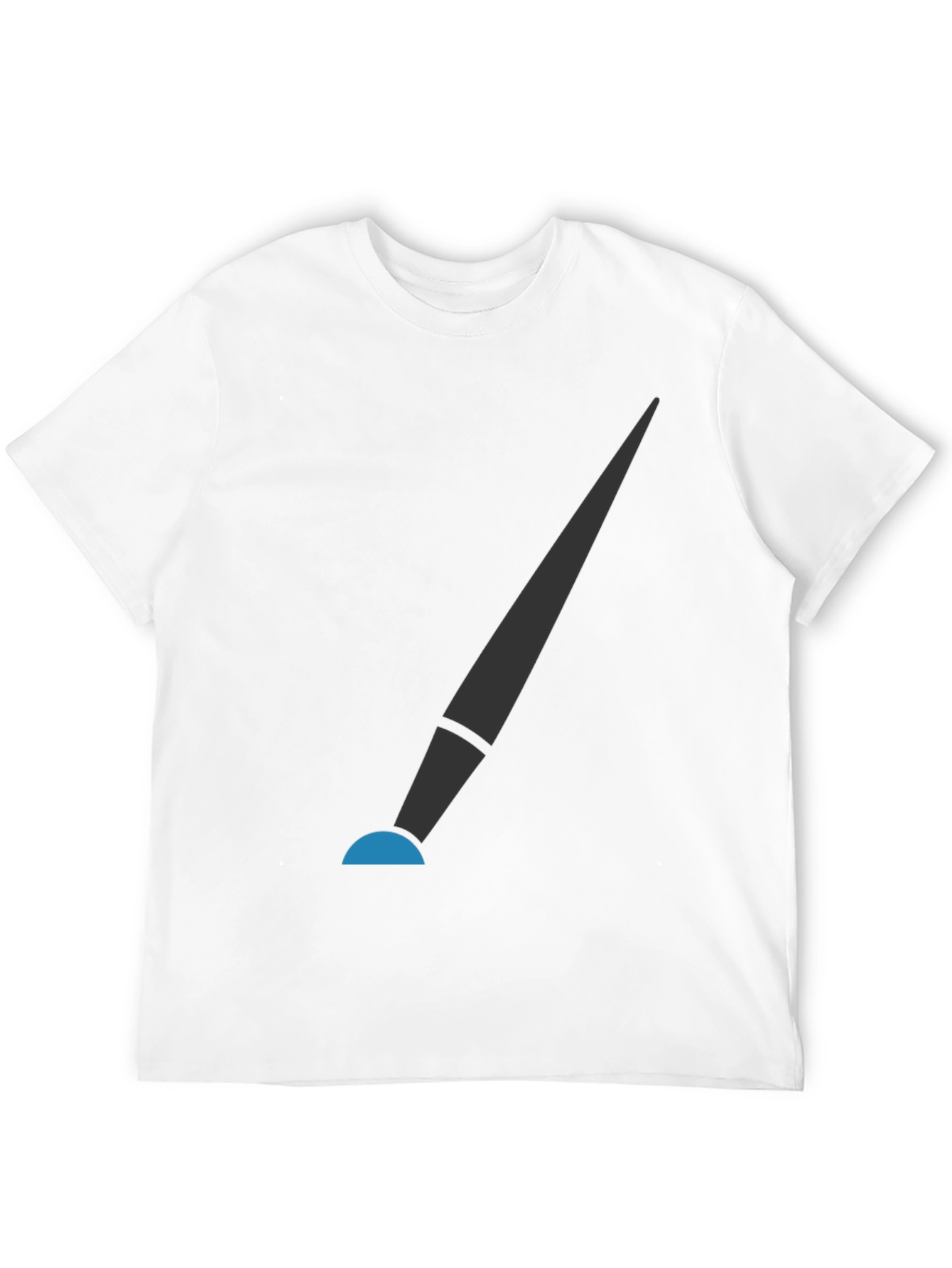Modern Spotlight Graphic Tee - Sleek Black Cotton Shirt