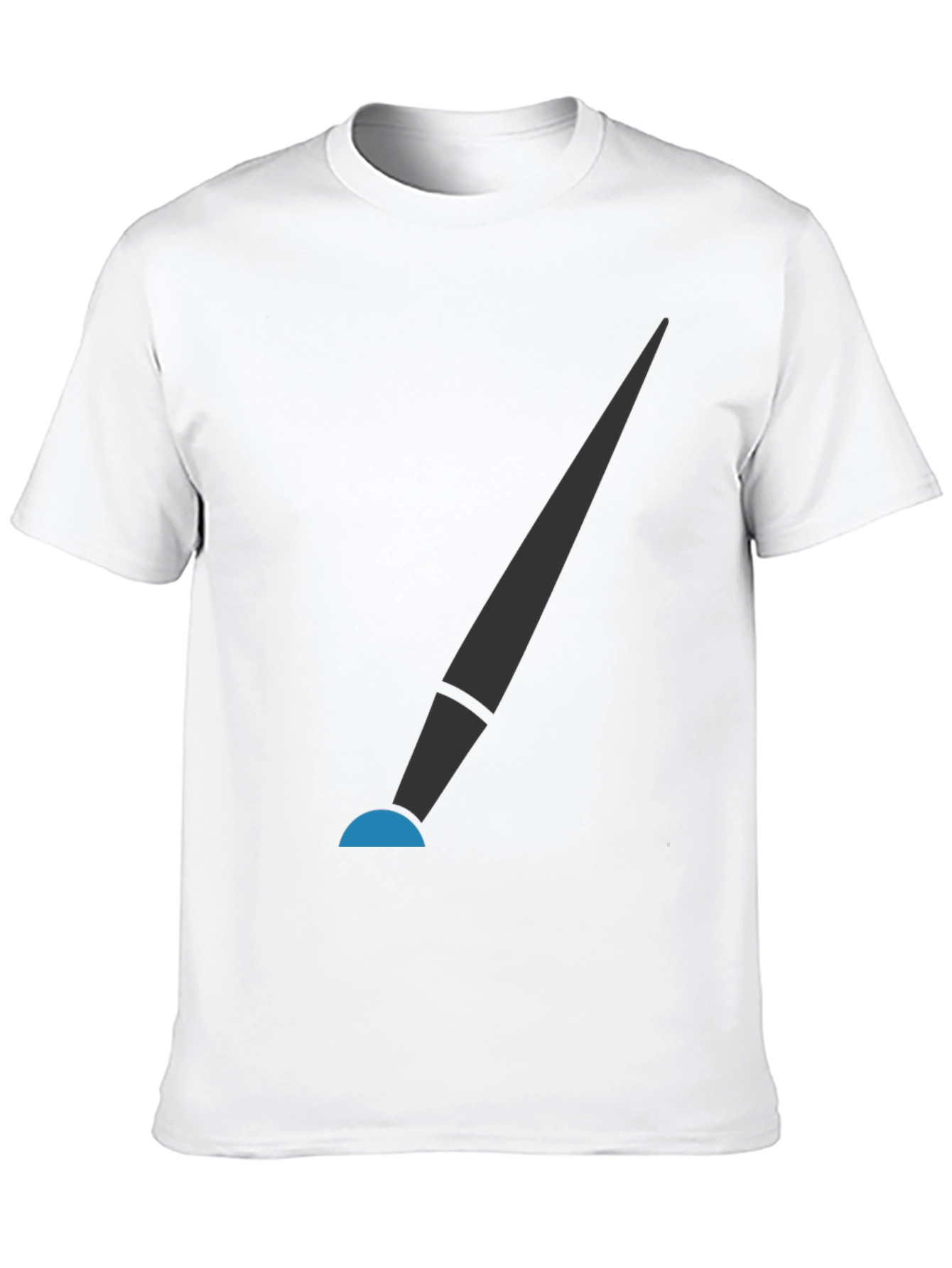 Modern Spotlight Graphic Tee - Sleek Black Cotton Shirt