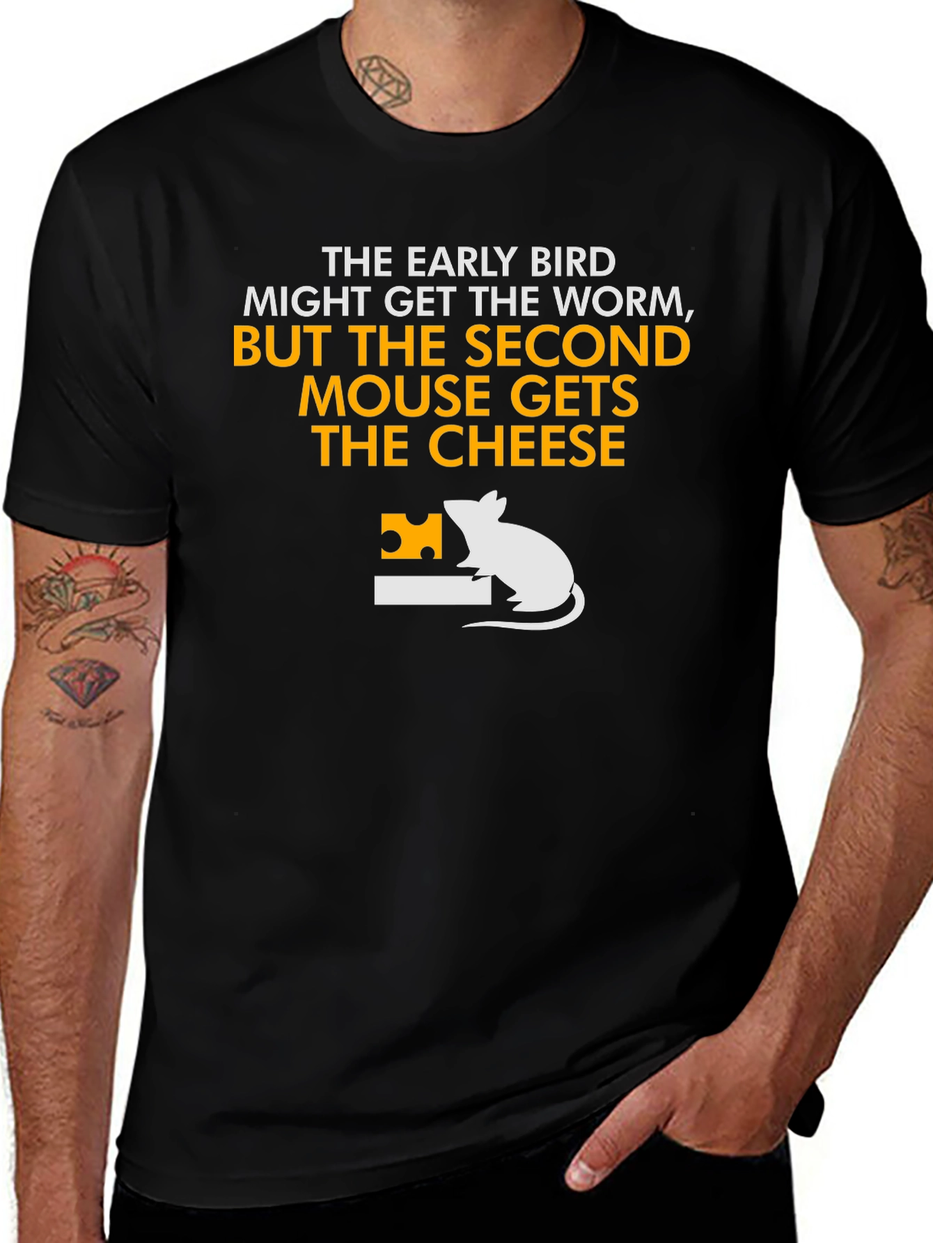 Funny Second Mouse Gets the Cheese Graphic T-Shirt