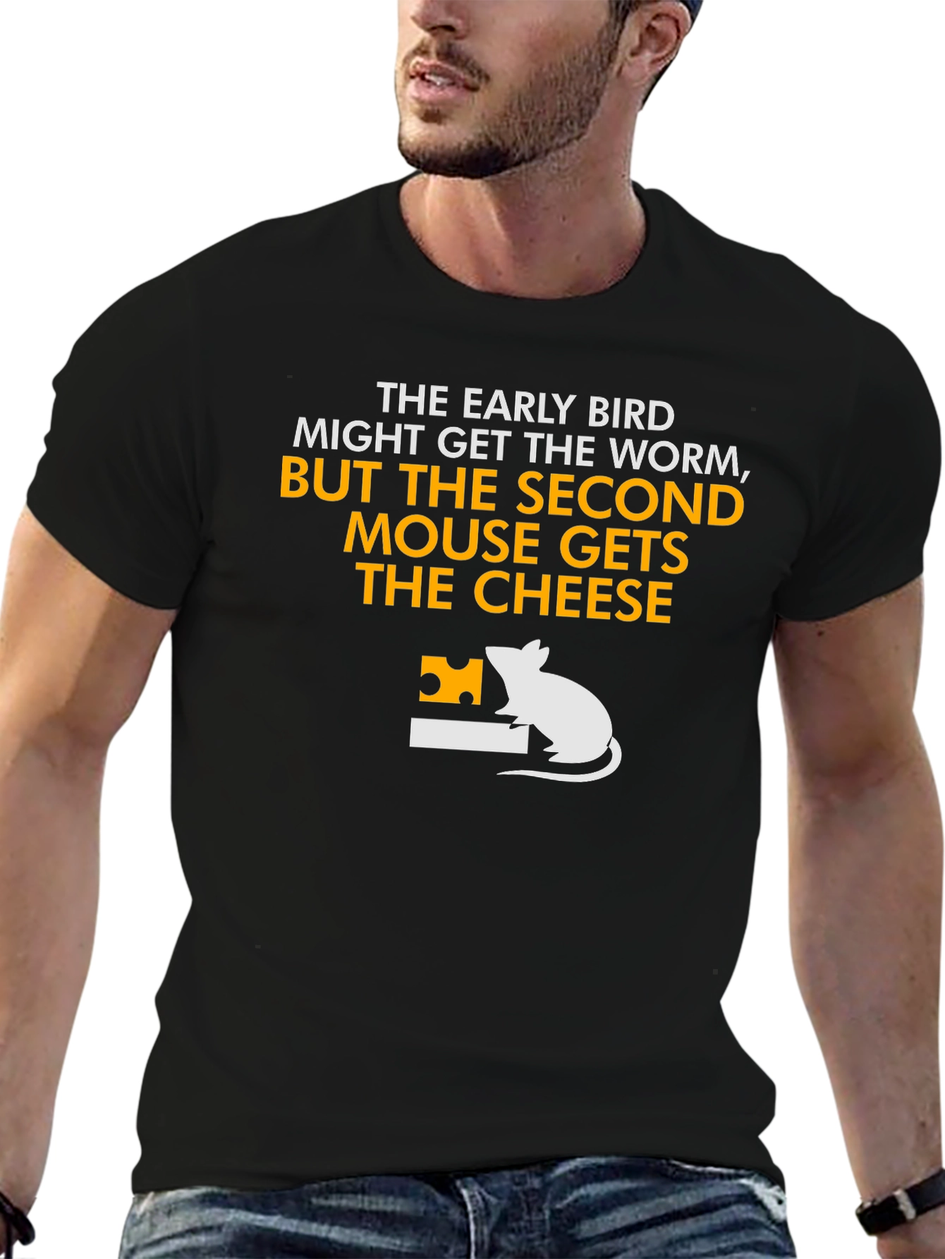 Funny Second Mouse Gets the Cheese Graphic T-Shirt