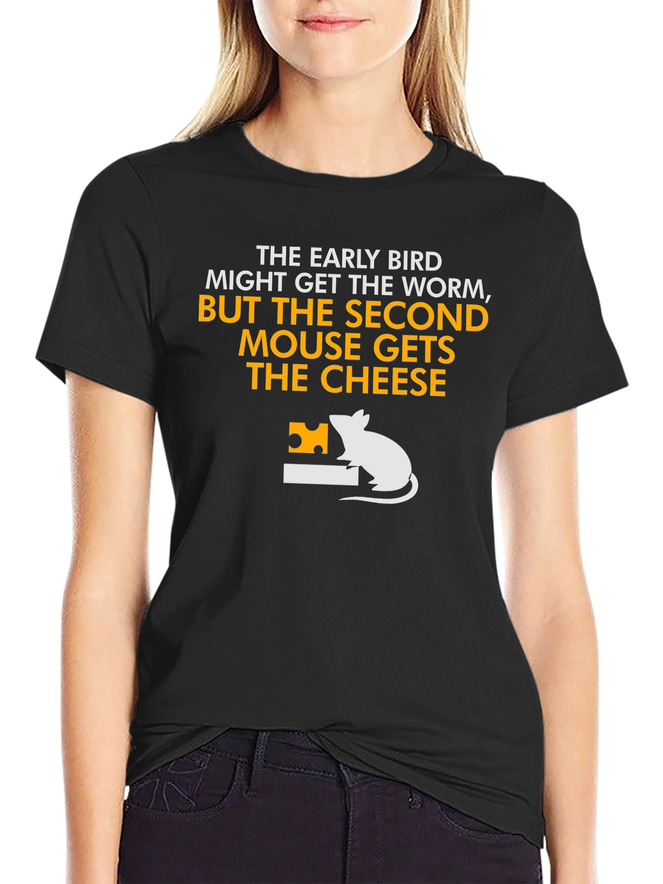 Funny Second Mouse Gets the Cheese Graphic T-Shirt