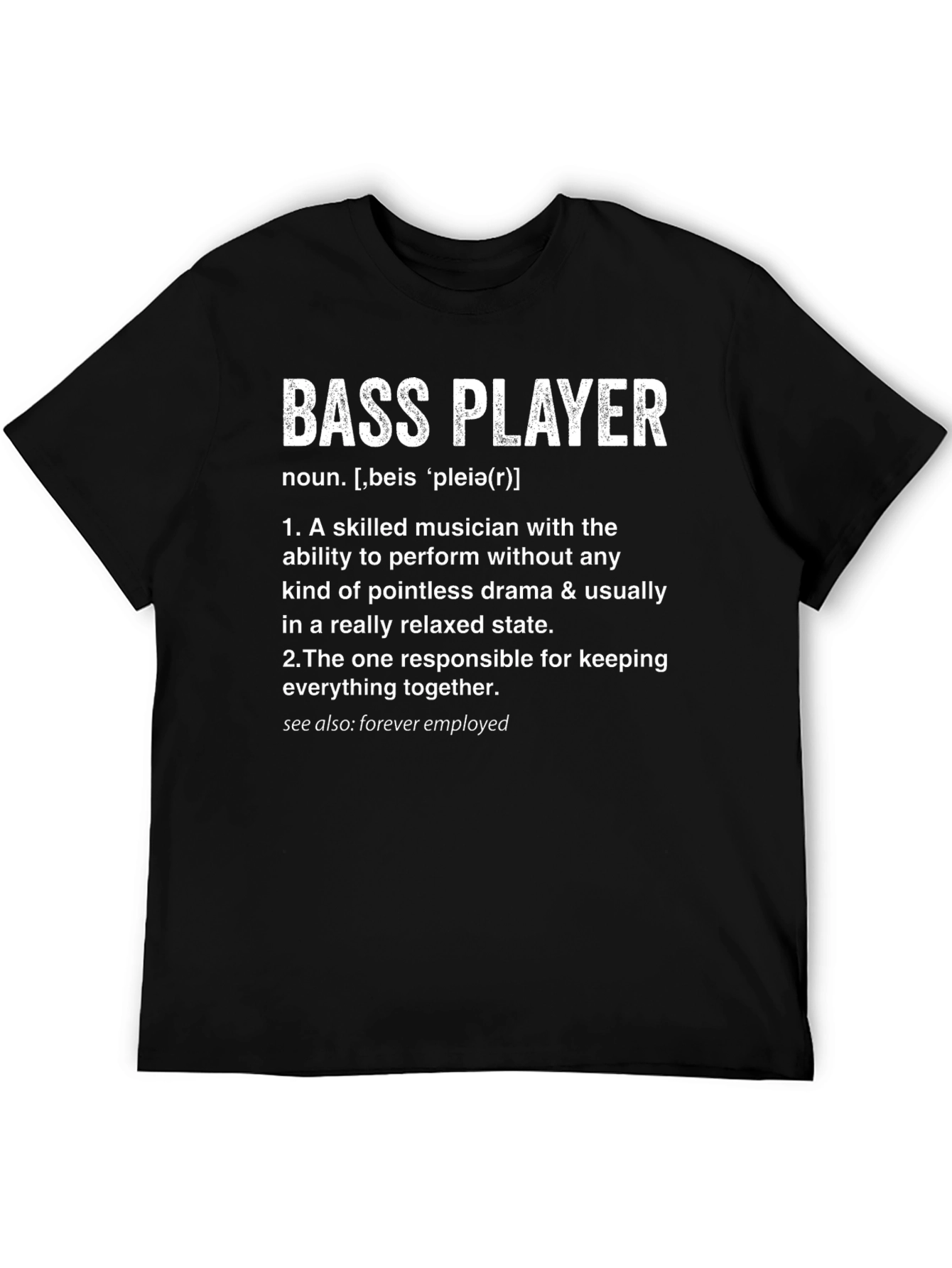 Bass Player Definition T-Shirt Musician Gift