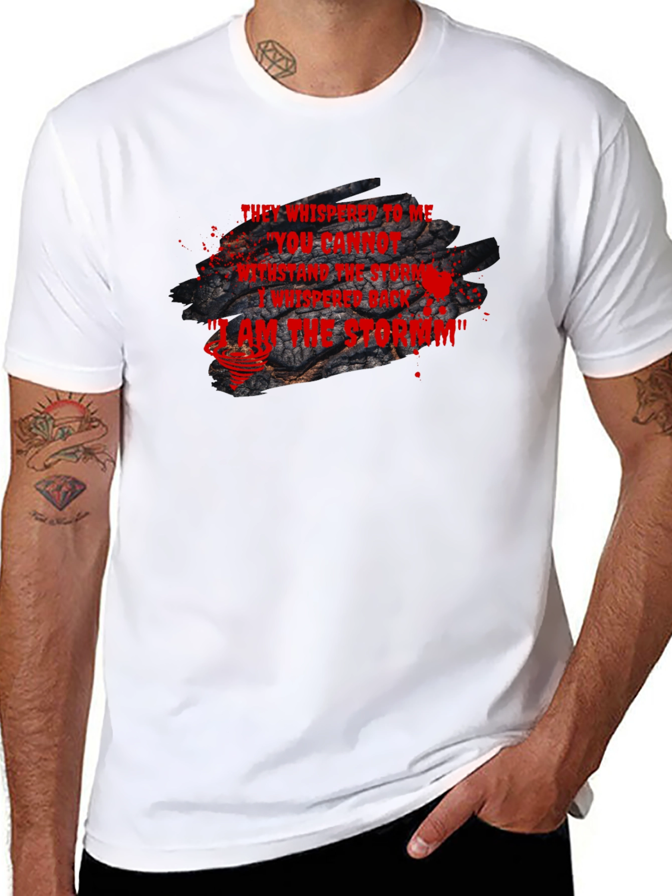 I Am The Storm Statement Black T-Shirt