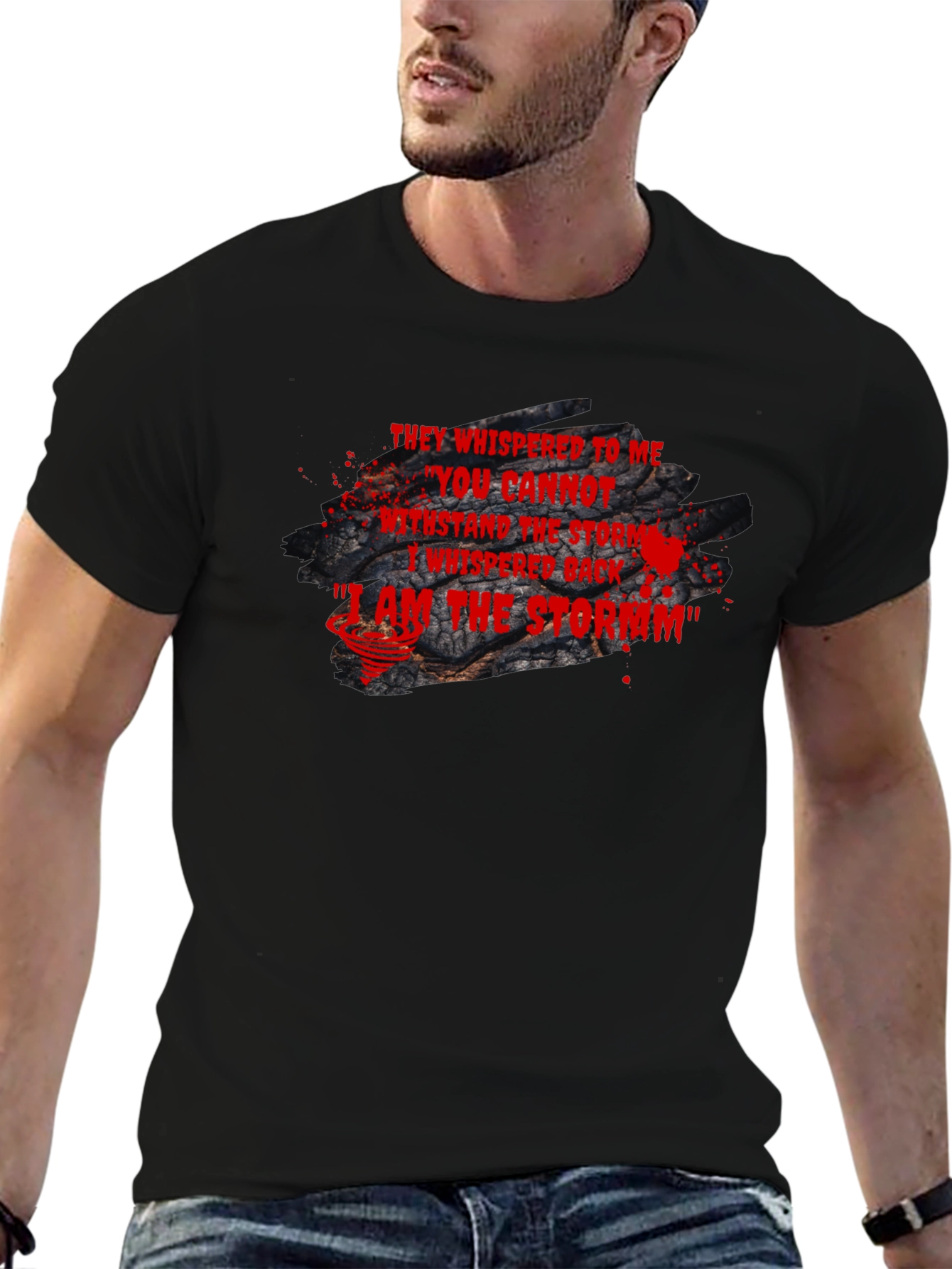 I Am The Storm Statement Black T-Shirt