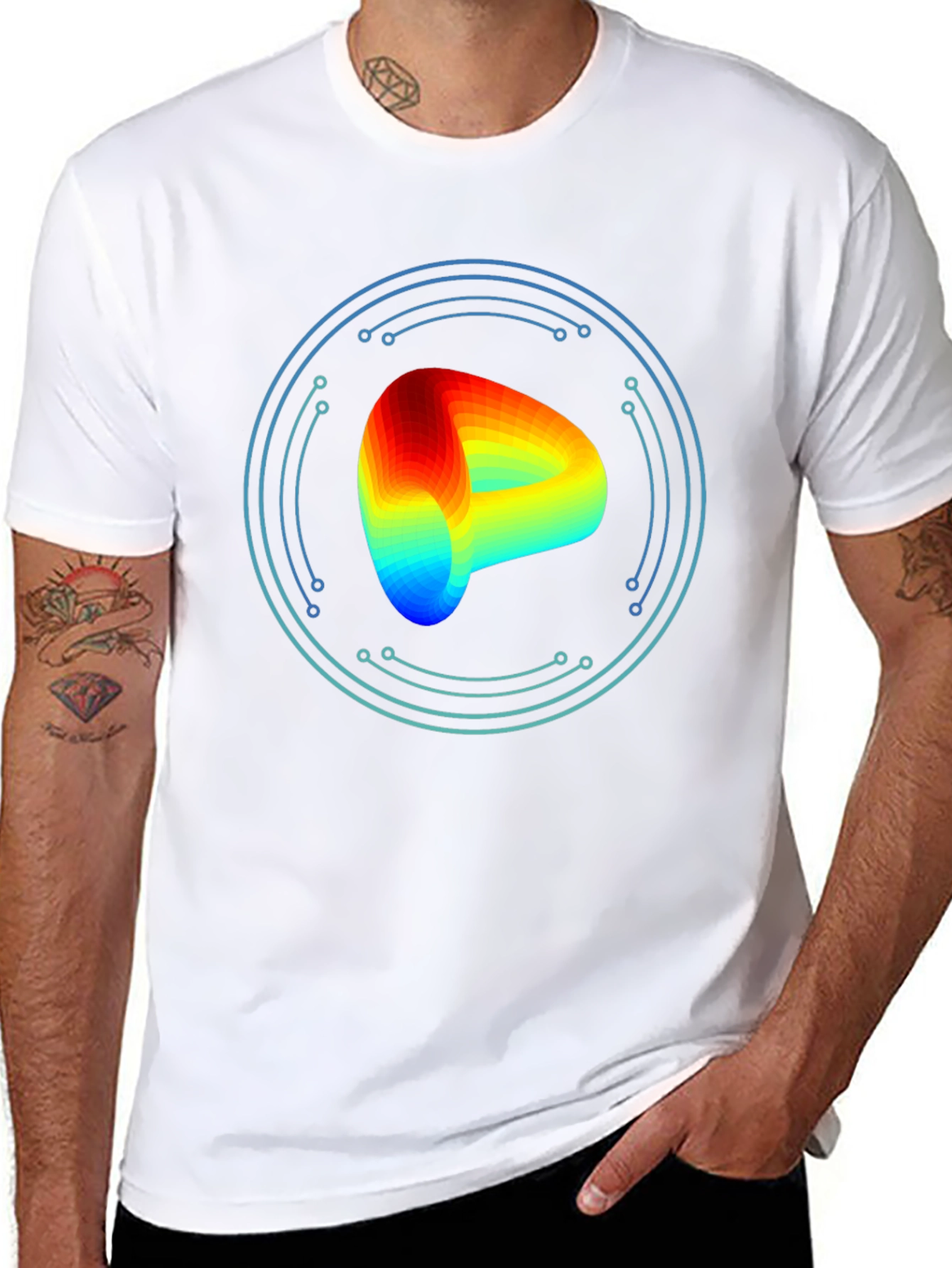 Geometric Torus T-Shirt - Modern Design