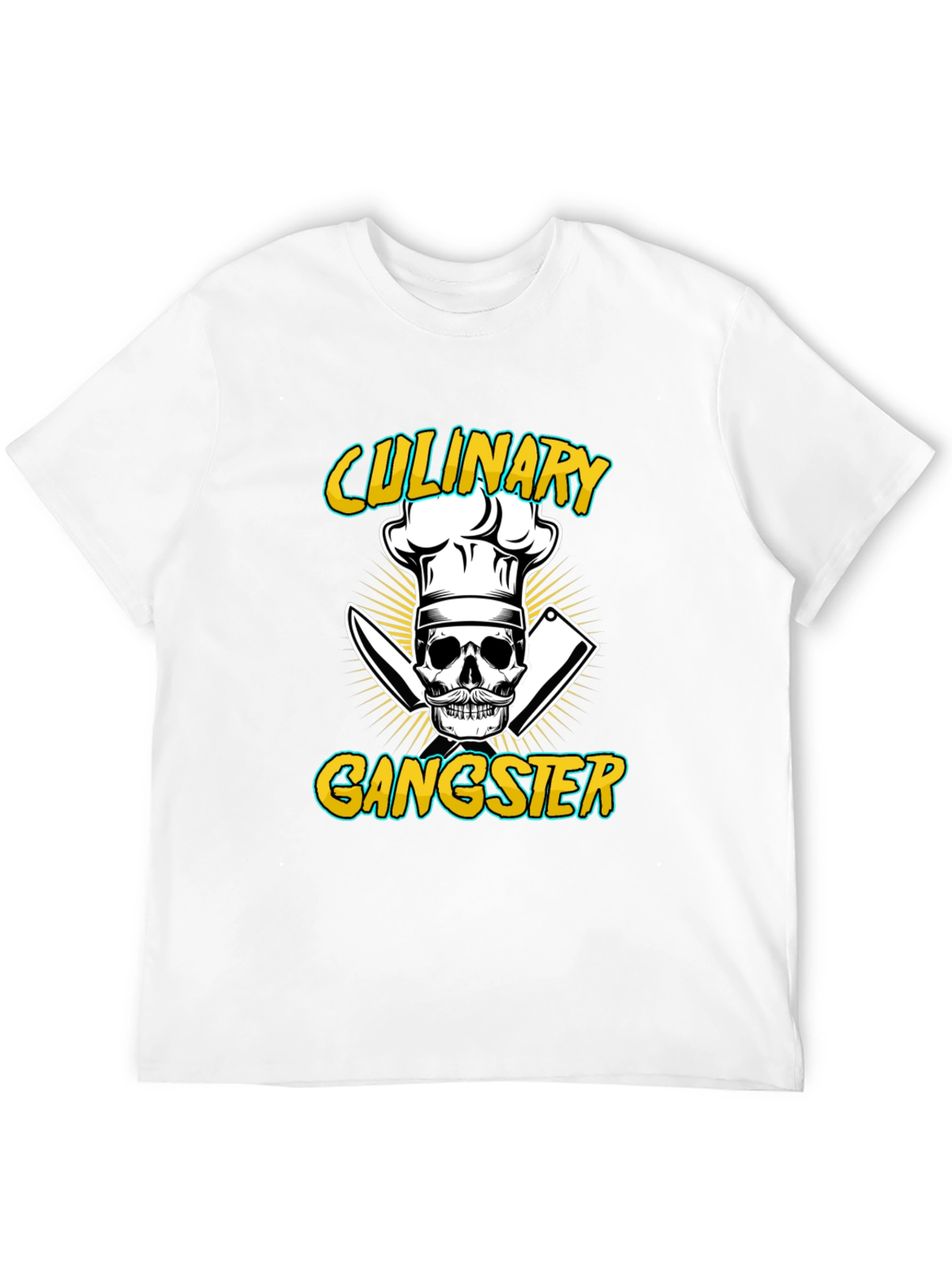 Culinary Gangster T-Shirt - Skull Chef Design