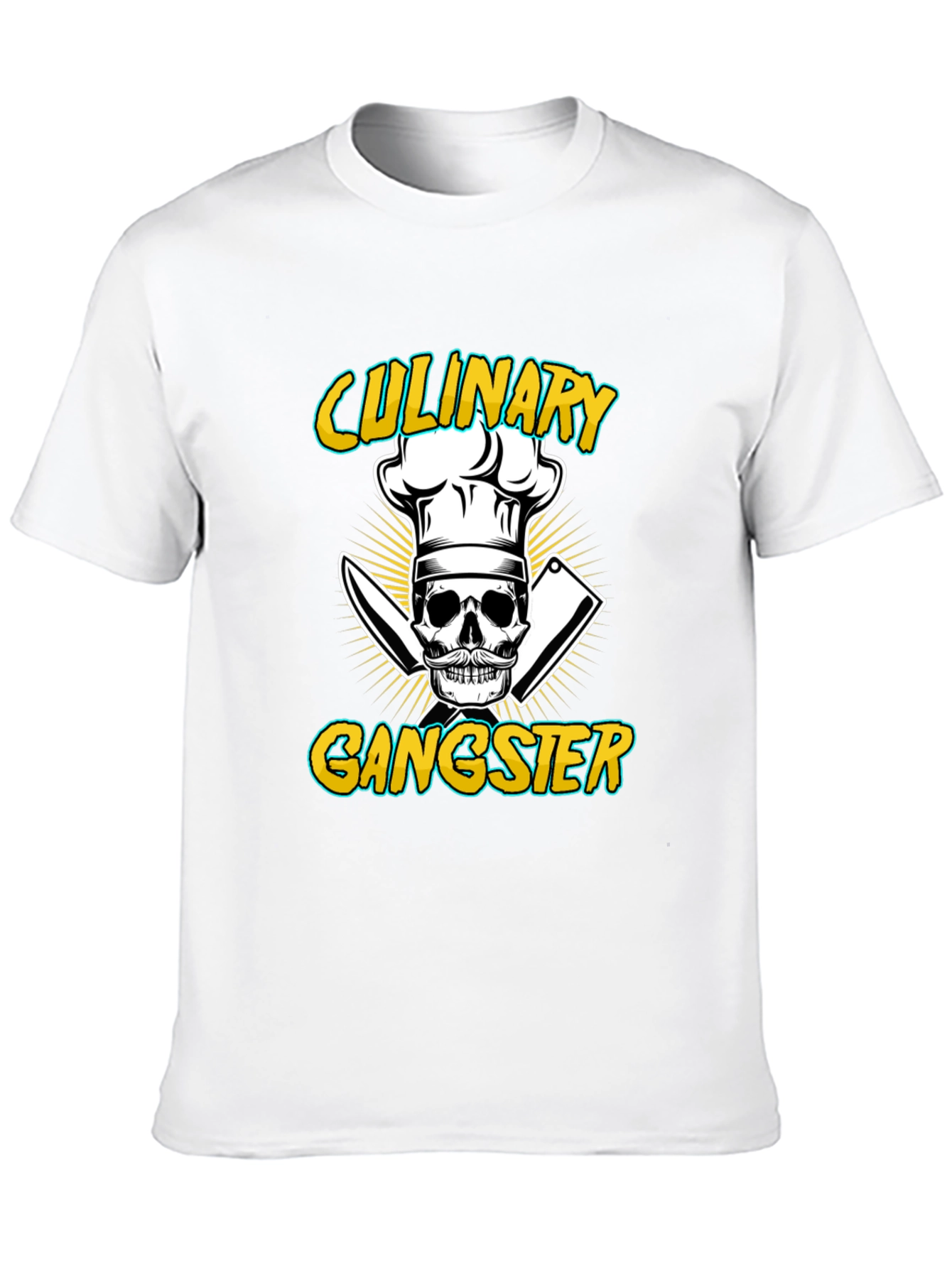 Culinary Gangster T-Shirt - Skull Chef Design