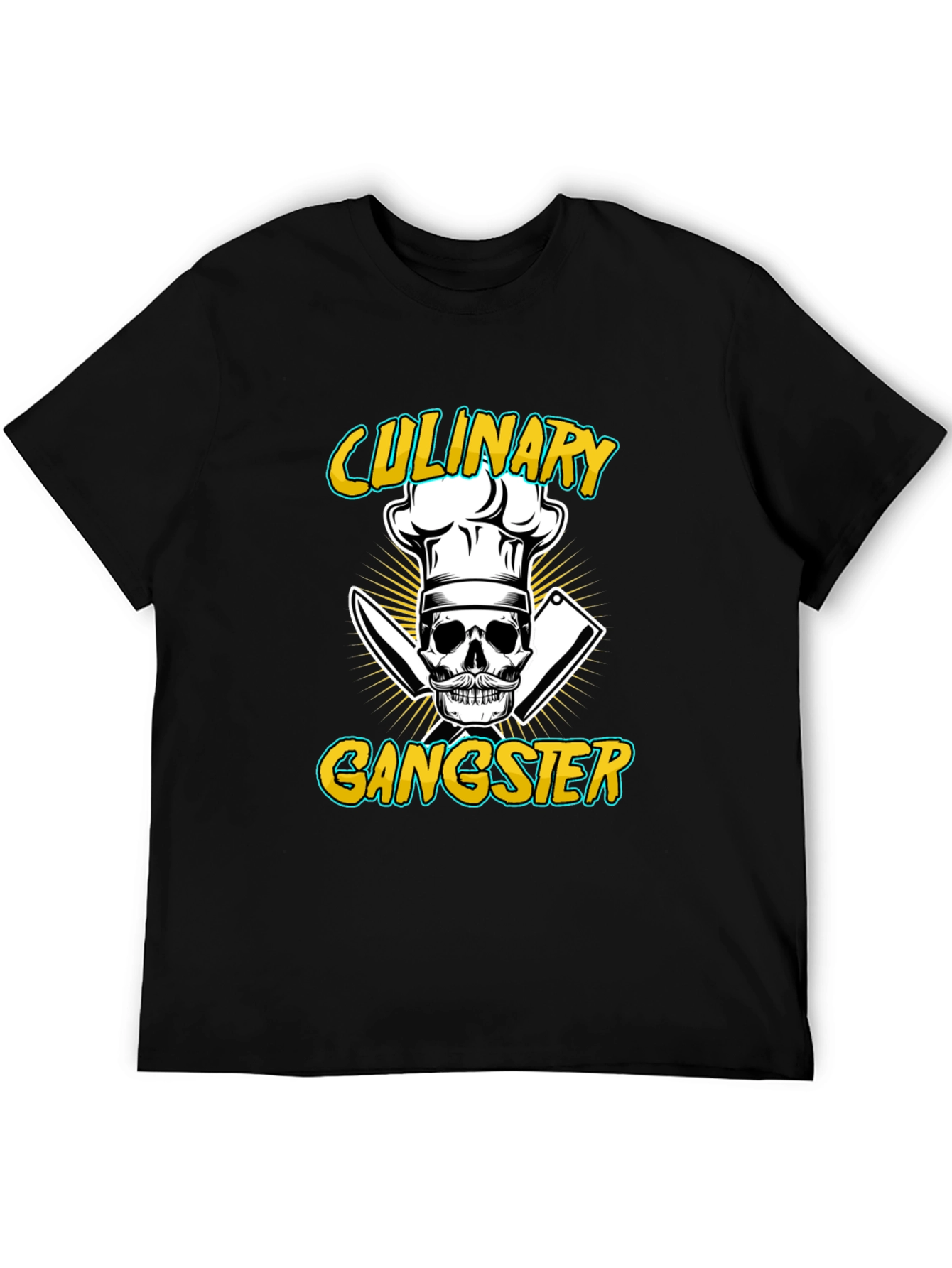 Culinary Gangster T-Shirt - Skull Chef Design