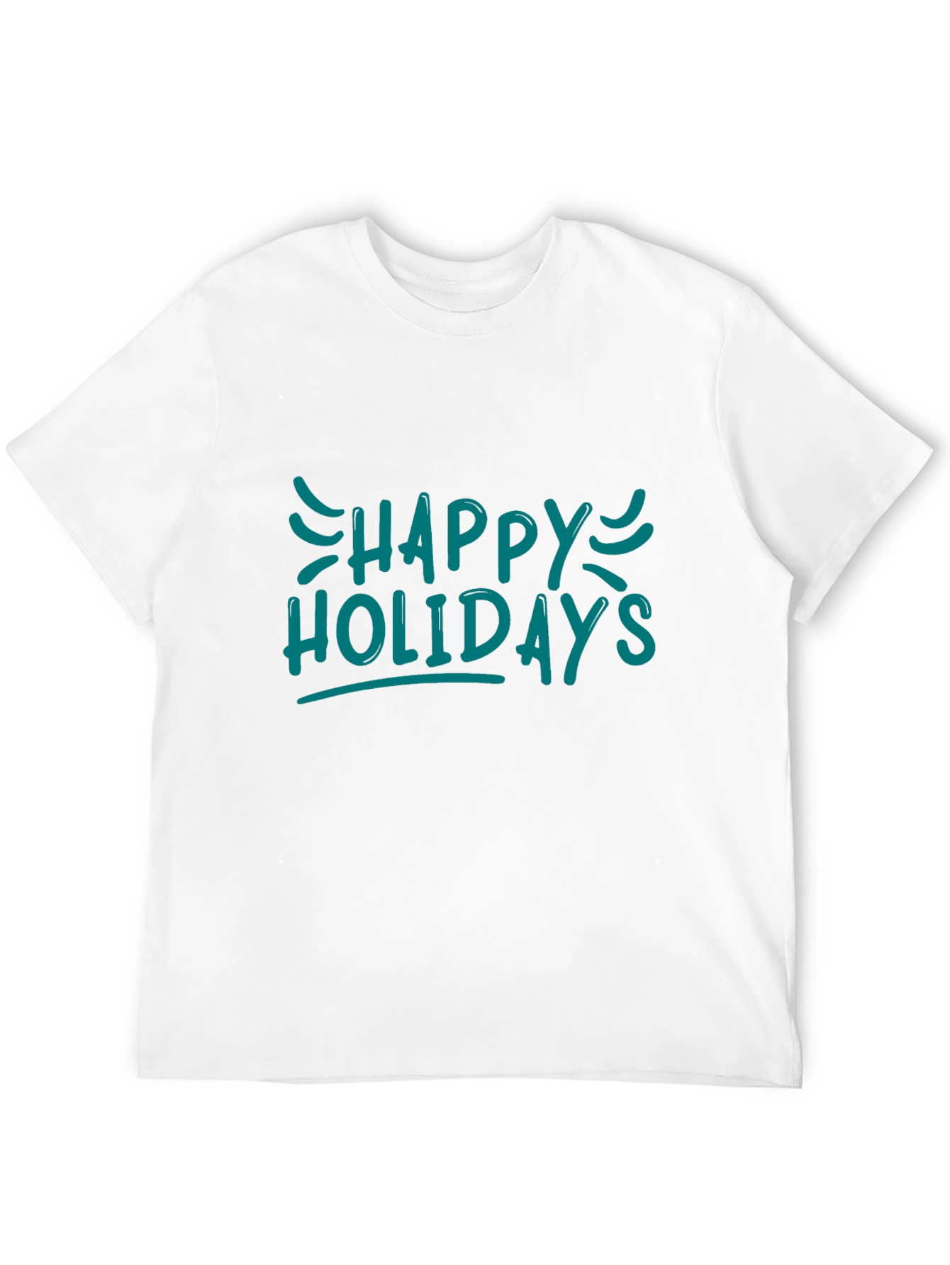 Happy Holidays Graphic Black T-Shirt