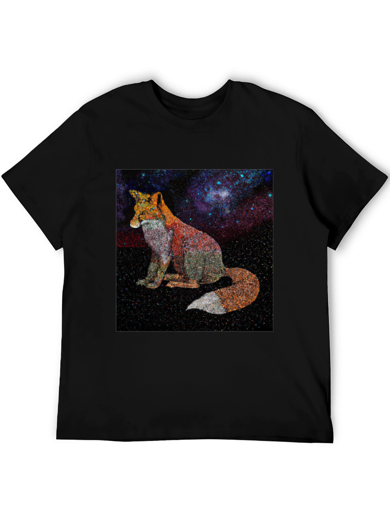 Fox Galaxy Print Graphic Tee