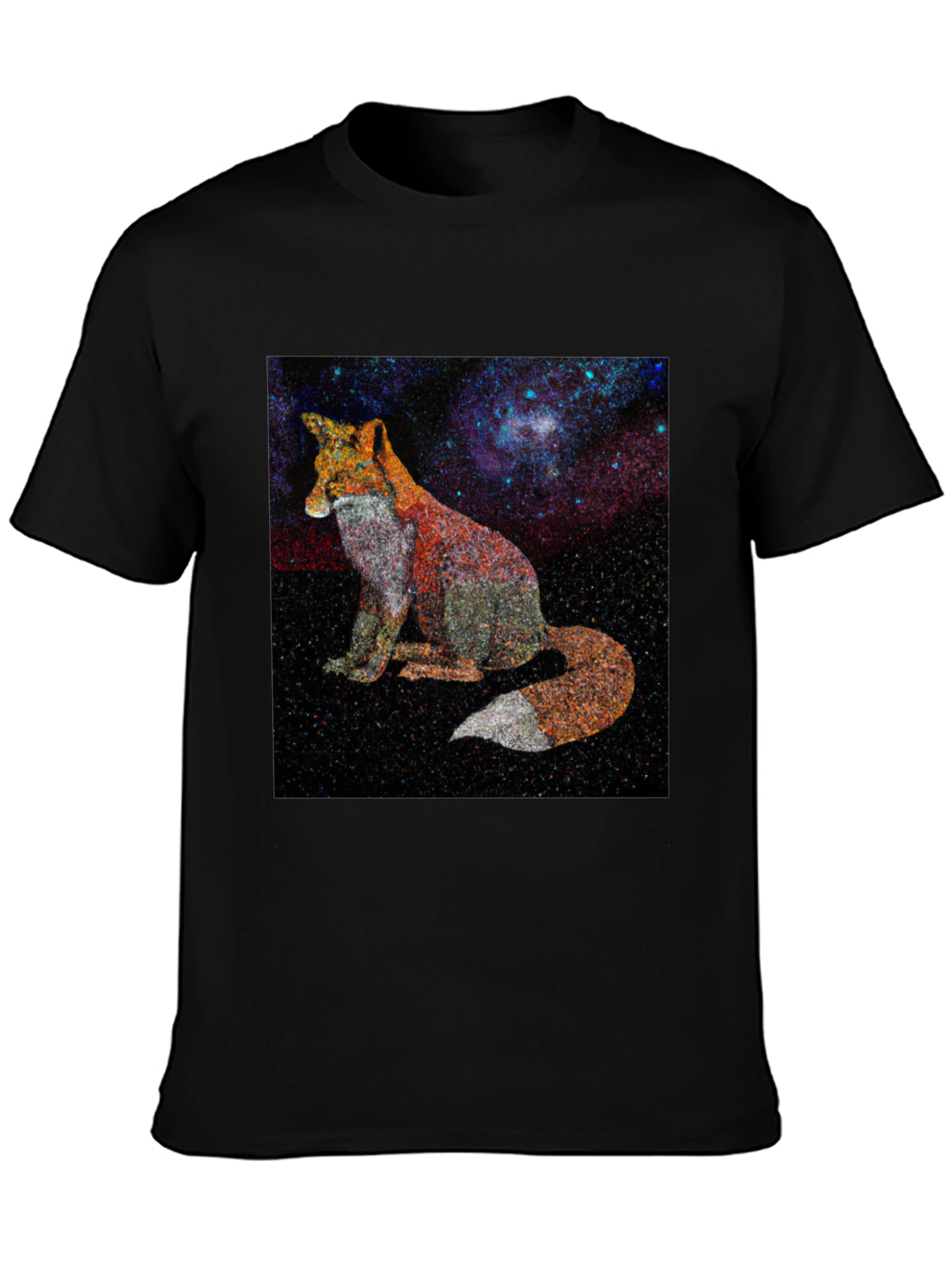 Fox Galaxy Print Graphic Tee