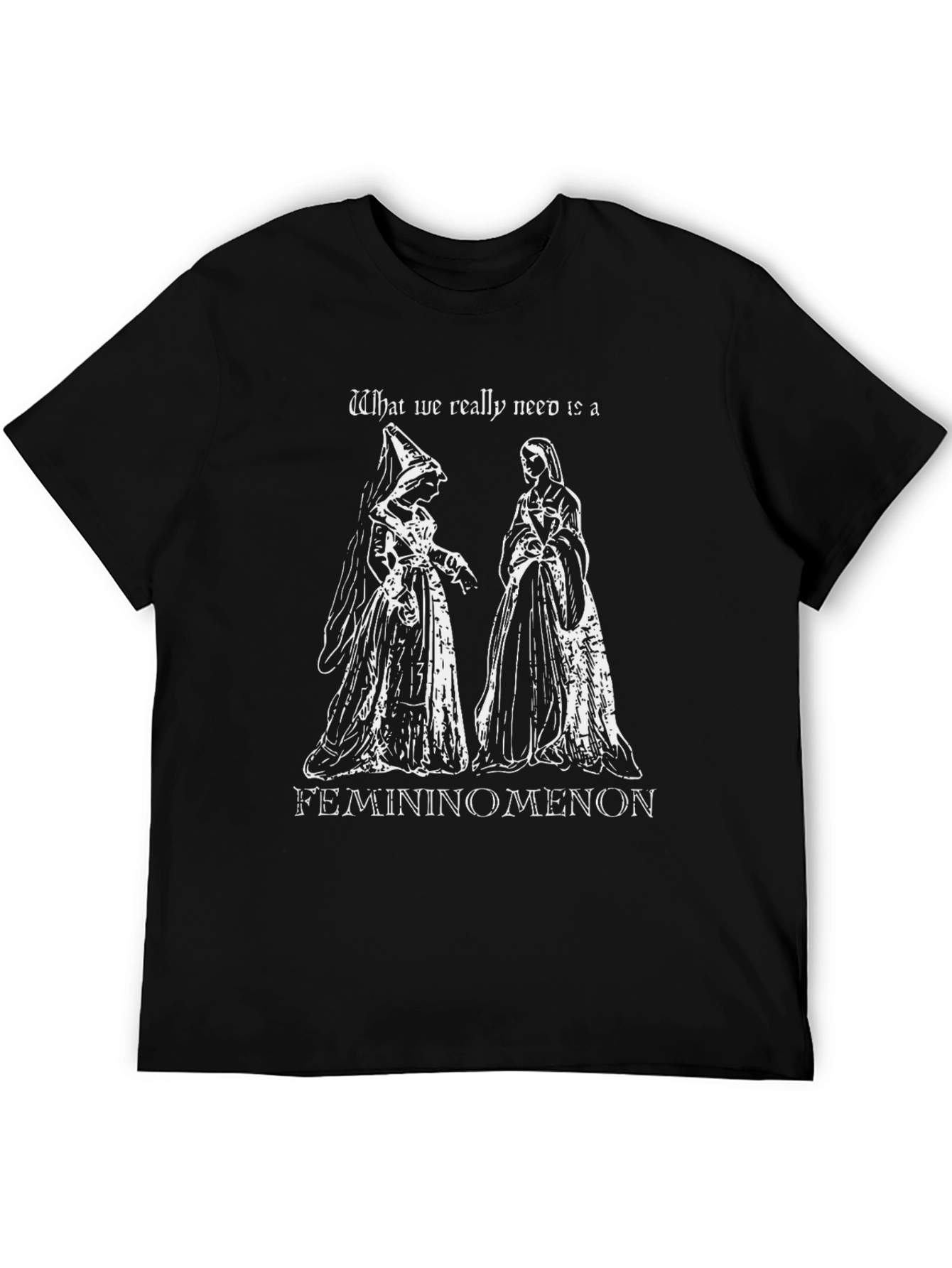 Feminine Phenomenon Graphic Tee - Black Cotton