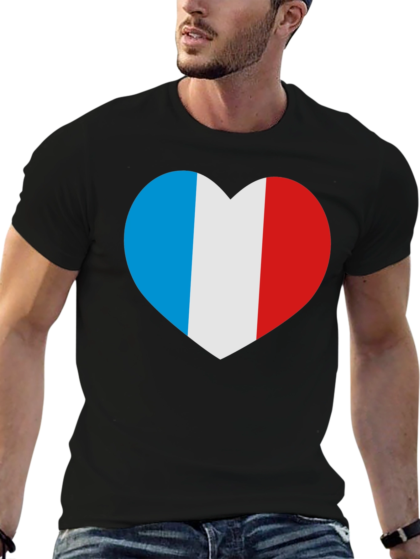France Flag Heart T-Shirt