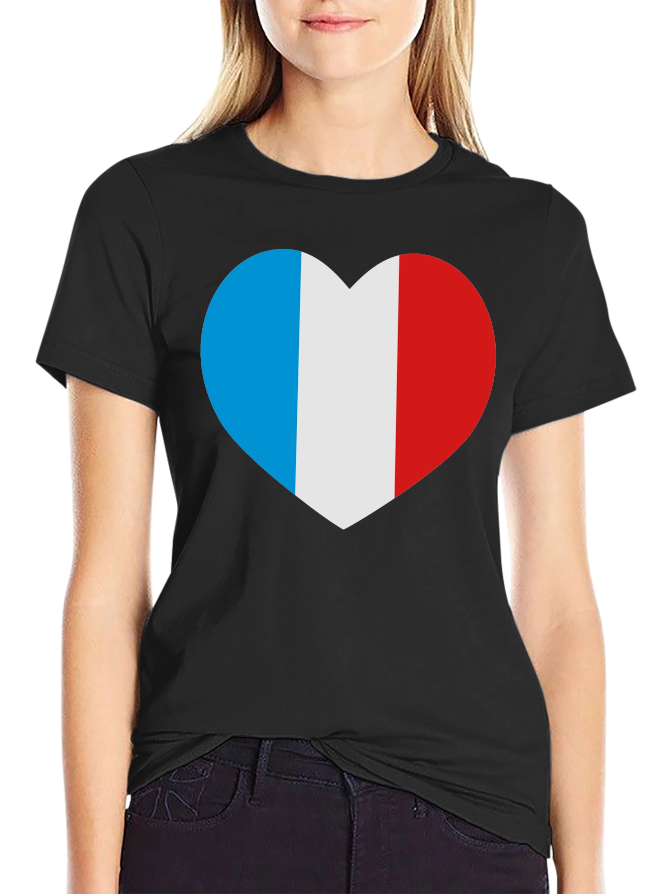 France Flag Heart T-Shirt