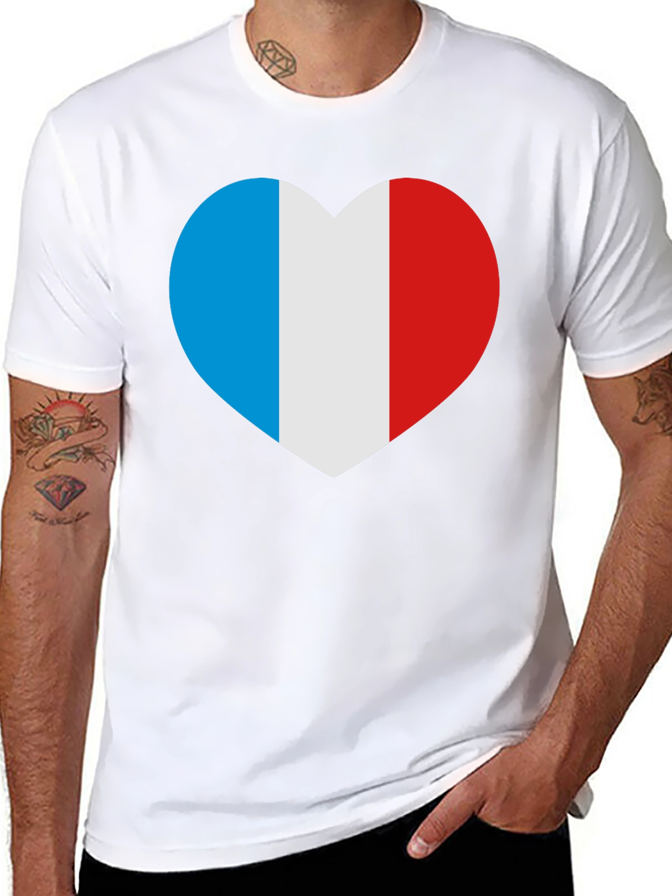 France Flag Heart T-Shirt