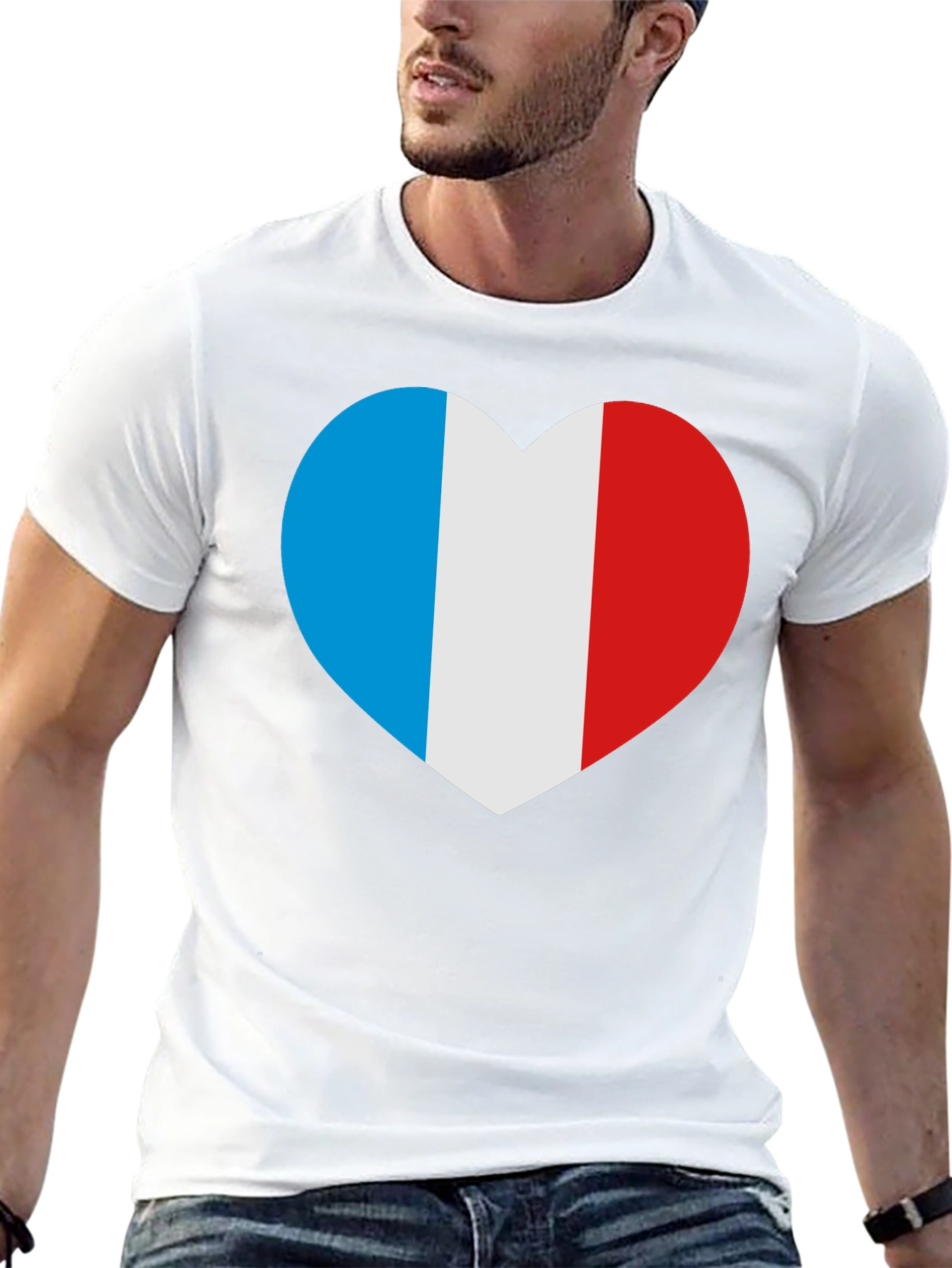 France Flag Heart T-Shirt