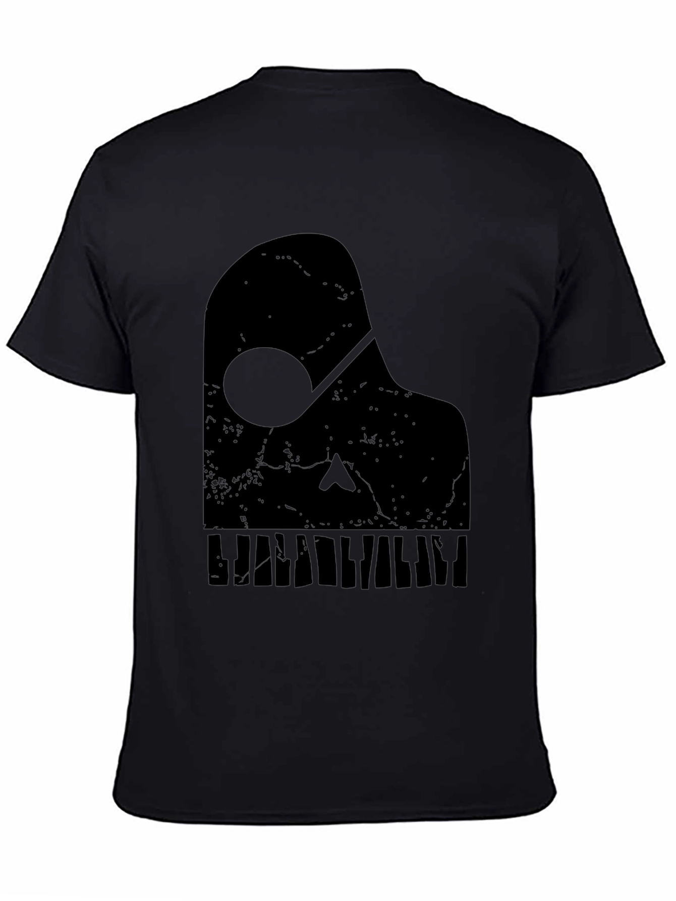 Piano Note Graphic Tee - Black