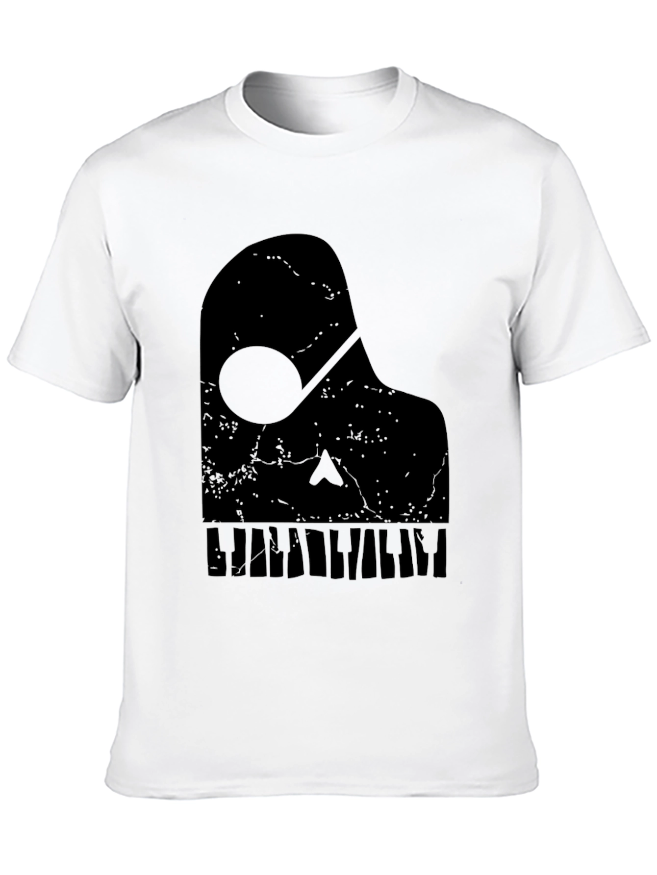 Piano Note Graphic Tee - Black