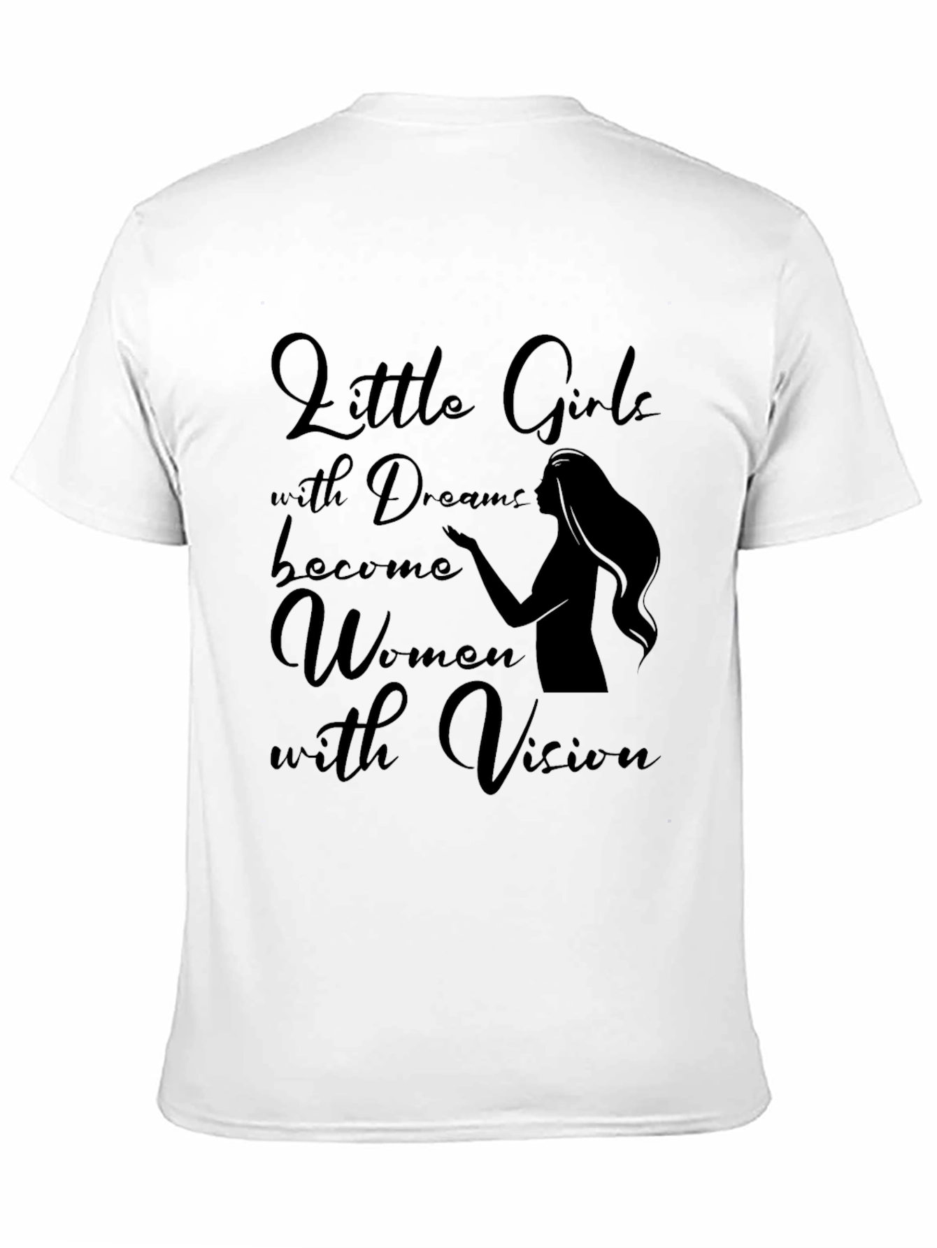 Little Girls Women with Vision Black T-Shirt