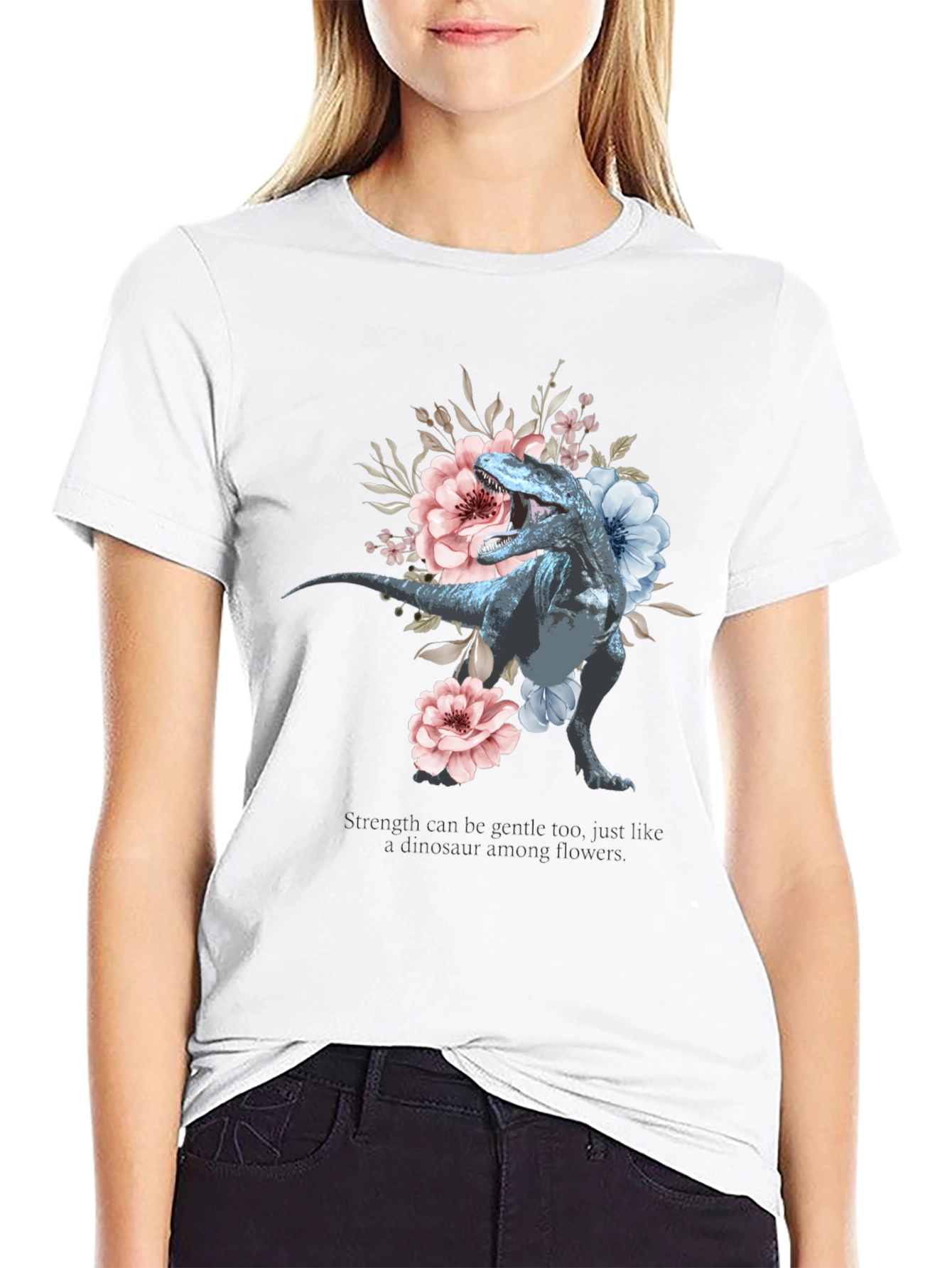 Dino & Floral Graphic Tee