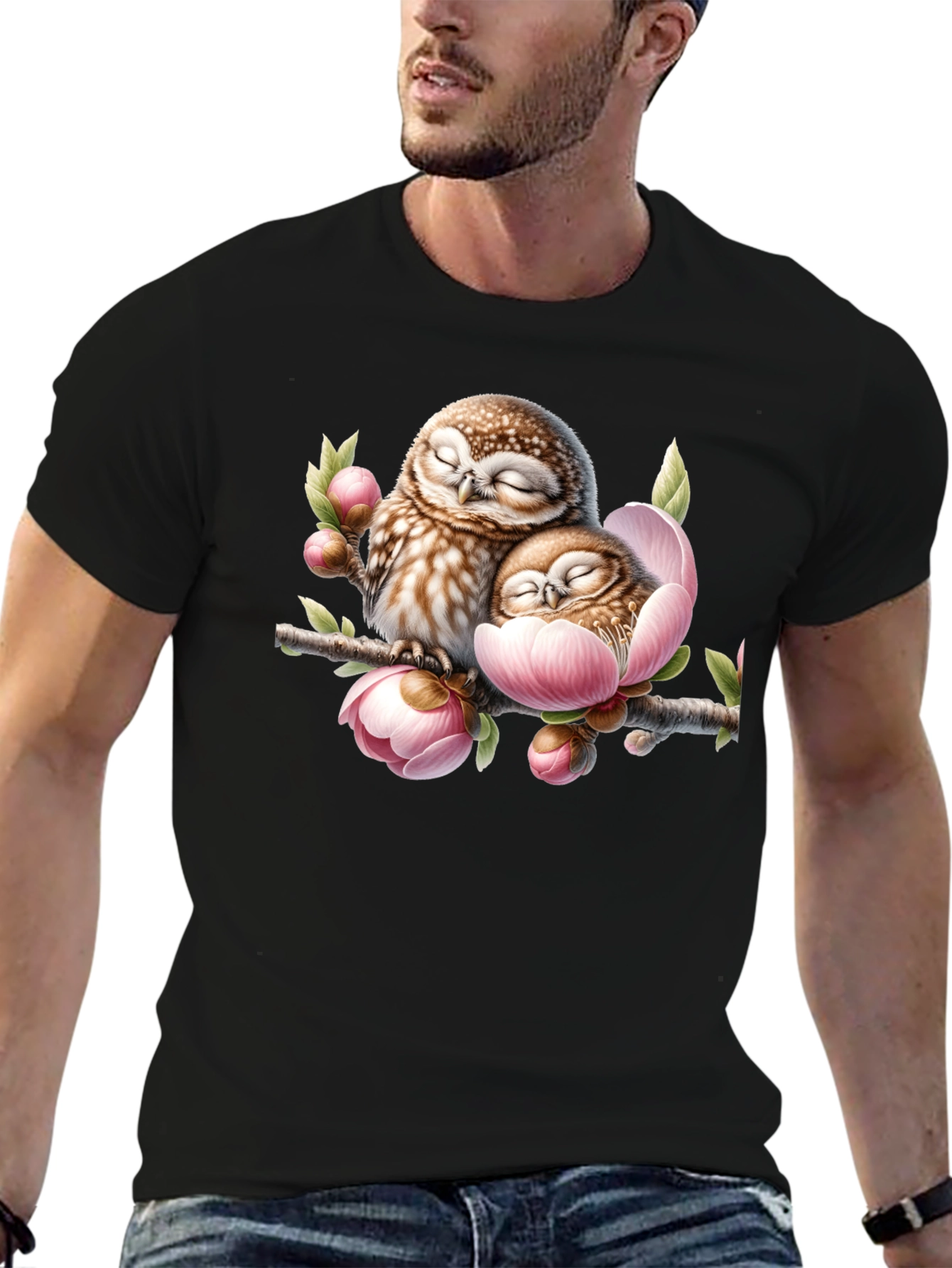 Owl & Blossom Graphic Tee