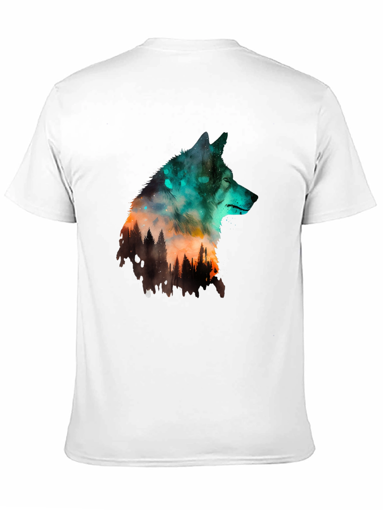 Wolf Silhouette Graphic Tee - Nature Inspired Design