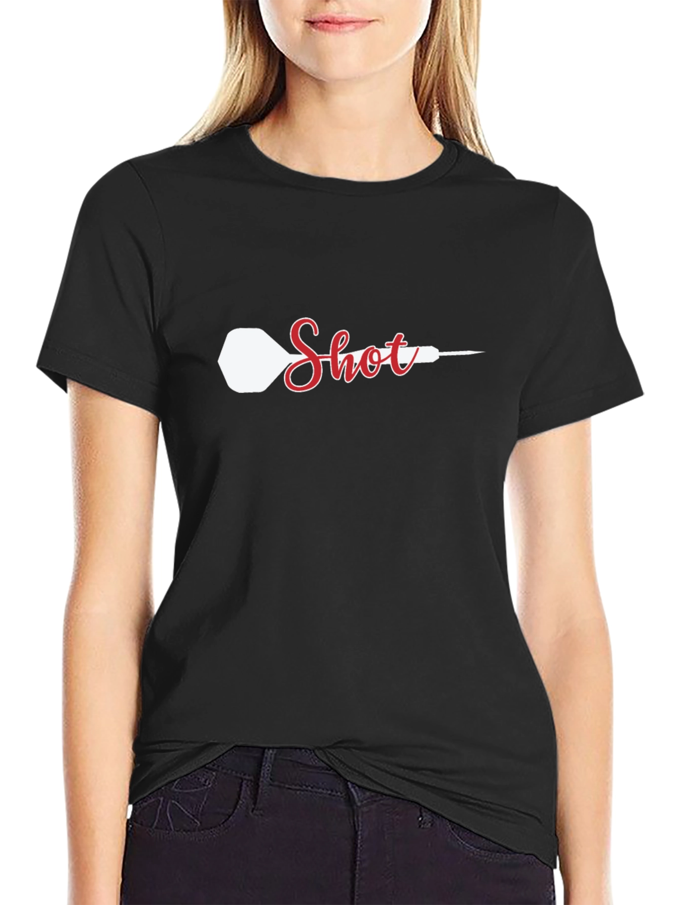 Dart Shot T-Shirt - Black Novelty Graphic Tee